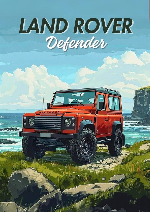 Land Rover Posters Land Rover Defender Poster – Classic & Modern British SUV Wall Art Pri ...