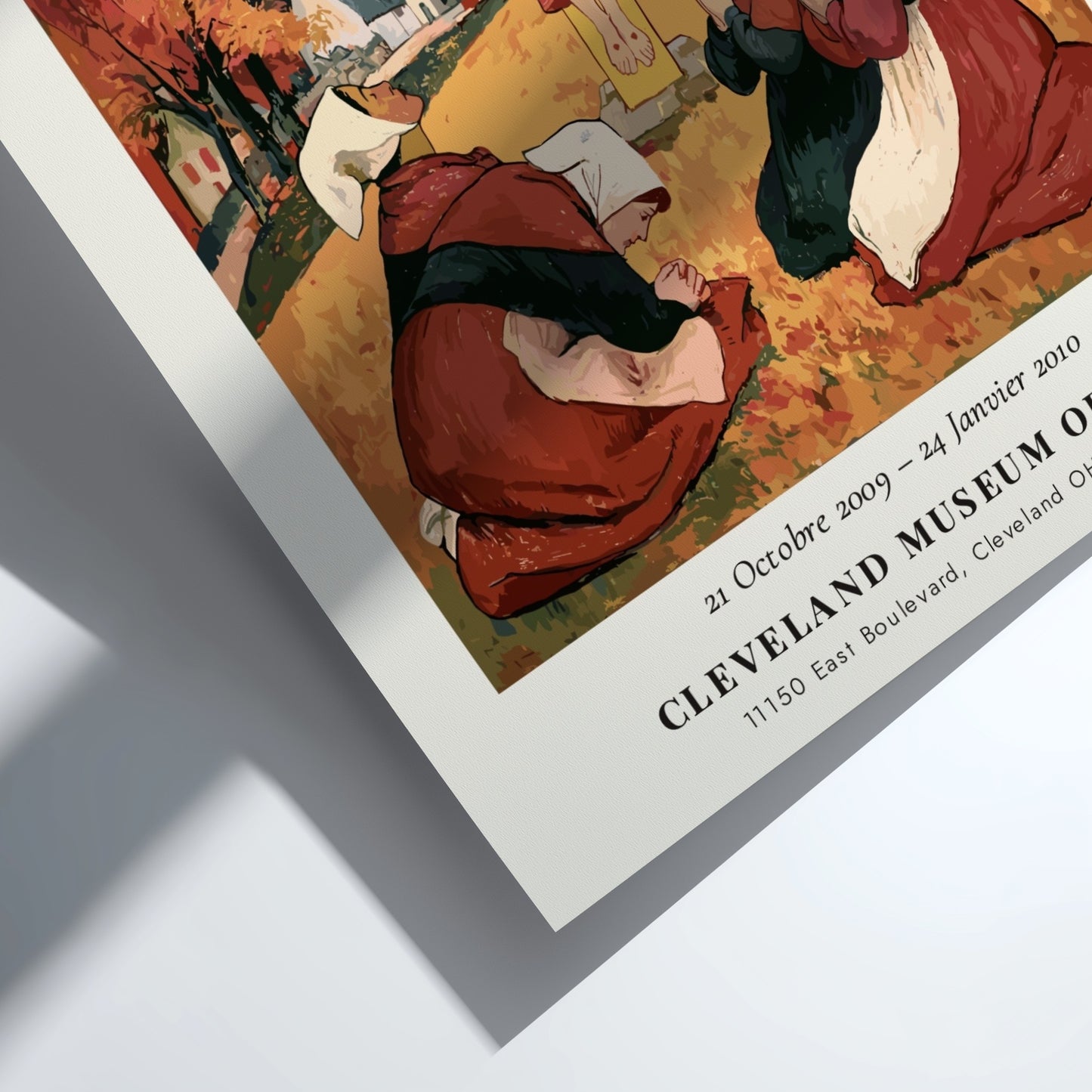 Gauguin exhibition poster featuring Le Christ Jaune with vibrant colors and emotive subject matter