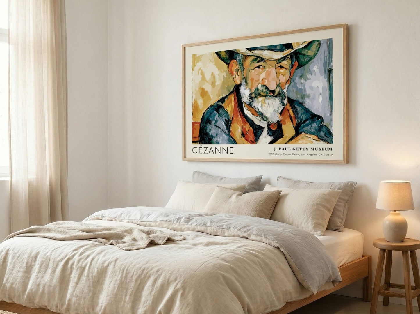 Wall art poster of Cézanne Le Jardinier Vallier featuring rich earth tones and portrait