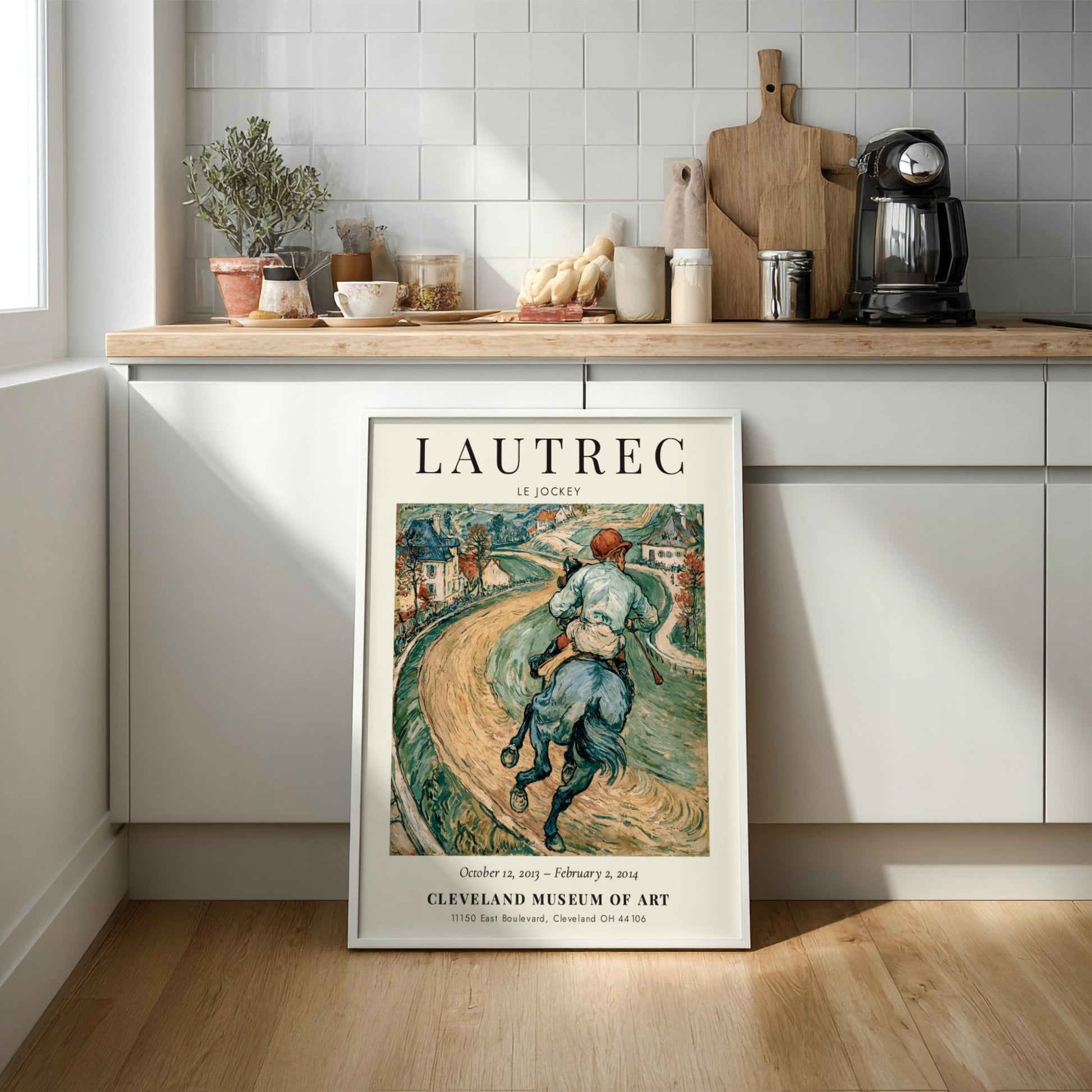 Le Jockey poster featuring vibrant colors and dynamic movement, Toulouse-Lautrec wall art