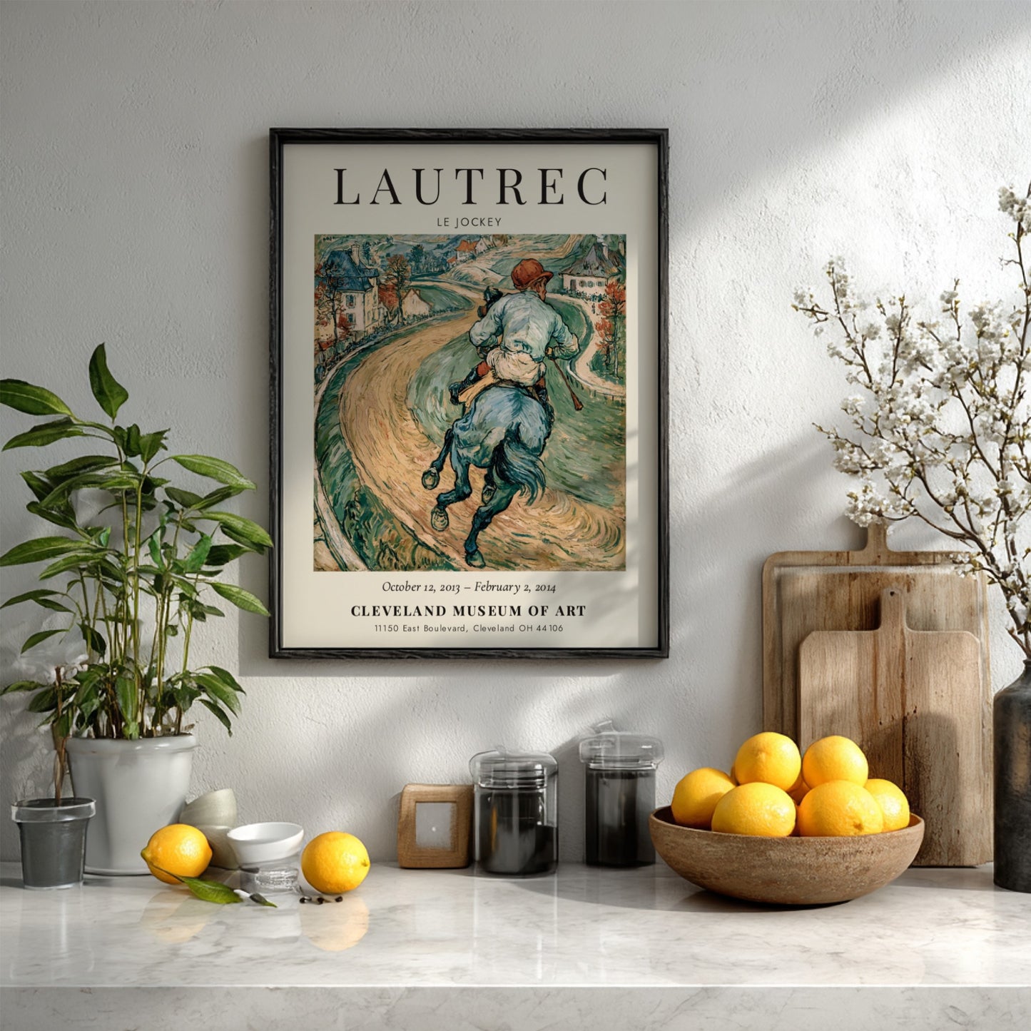 Le Jockey poster featuring vibrant colors and dynamic movement, Toulouse-Lautrec wall art