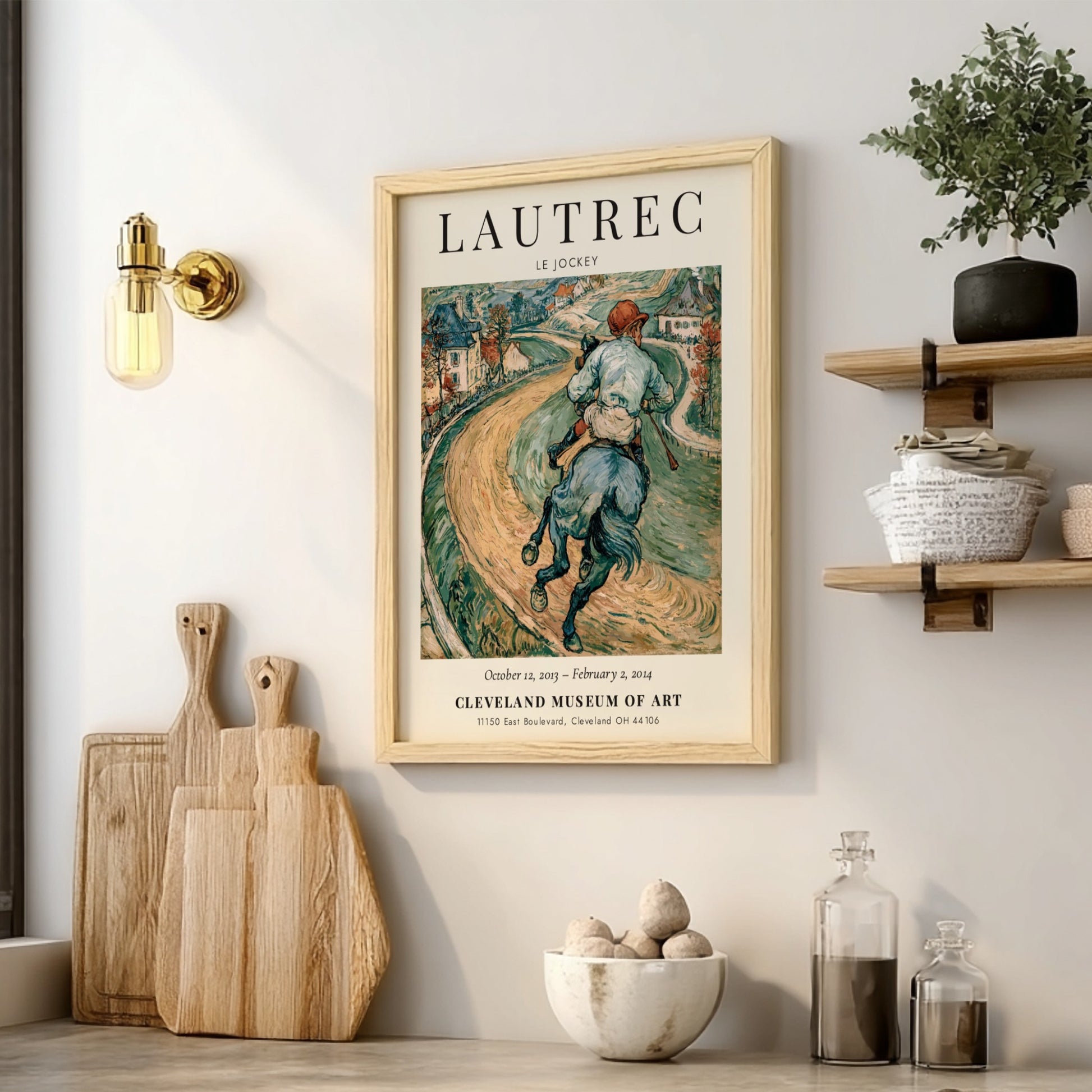 Le Jockey poster featuring vibrant colors and dynamic movement, Toulouse-Lautrec wall art