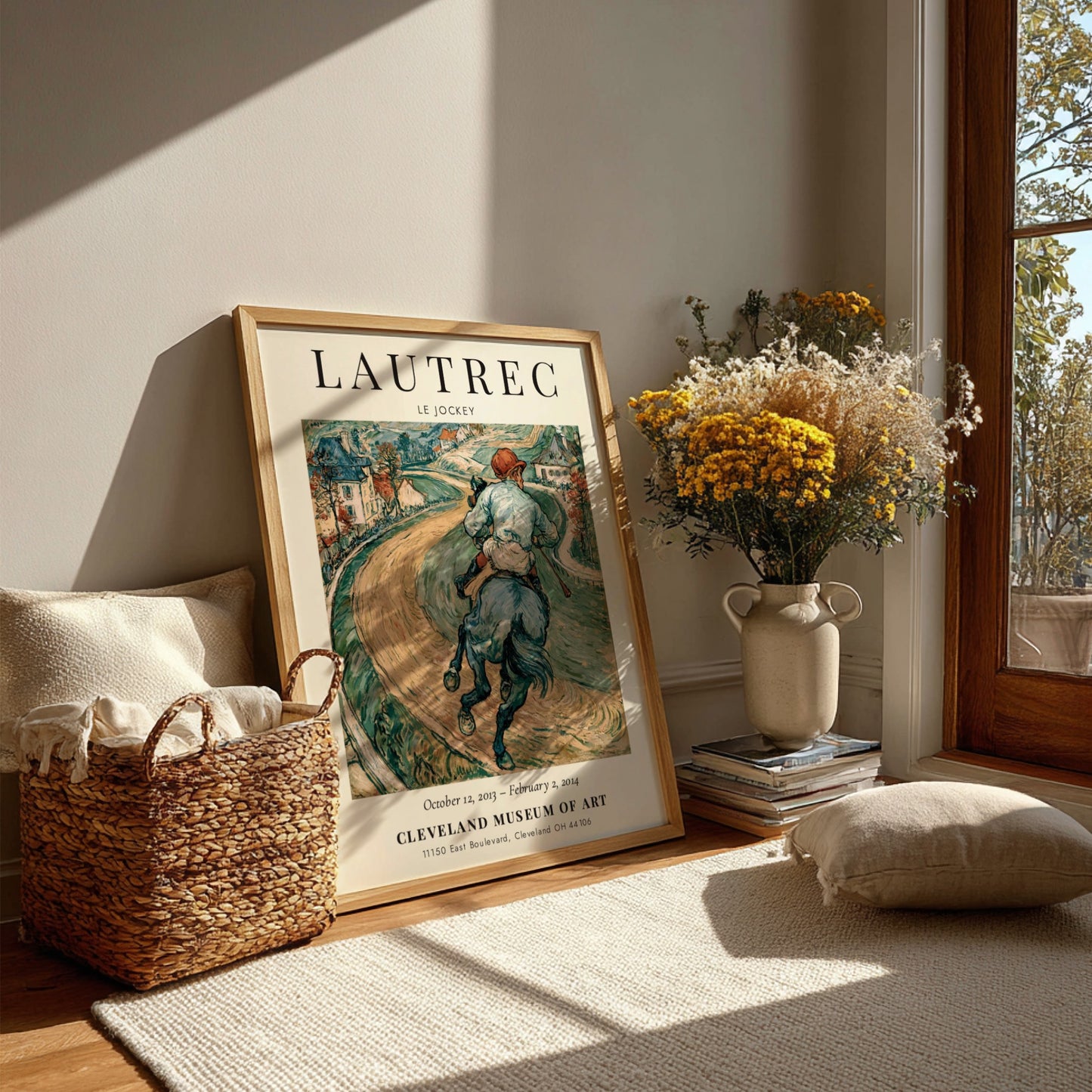 Le Jockey poster featuring vibrant colors and dynamic movement, Toulouse-Lautrec wall art