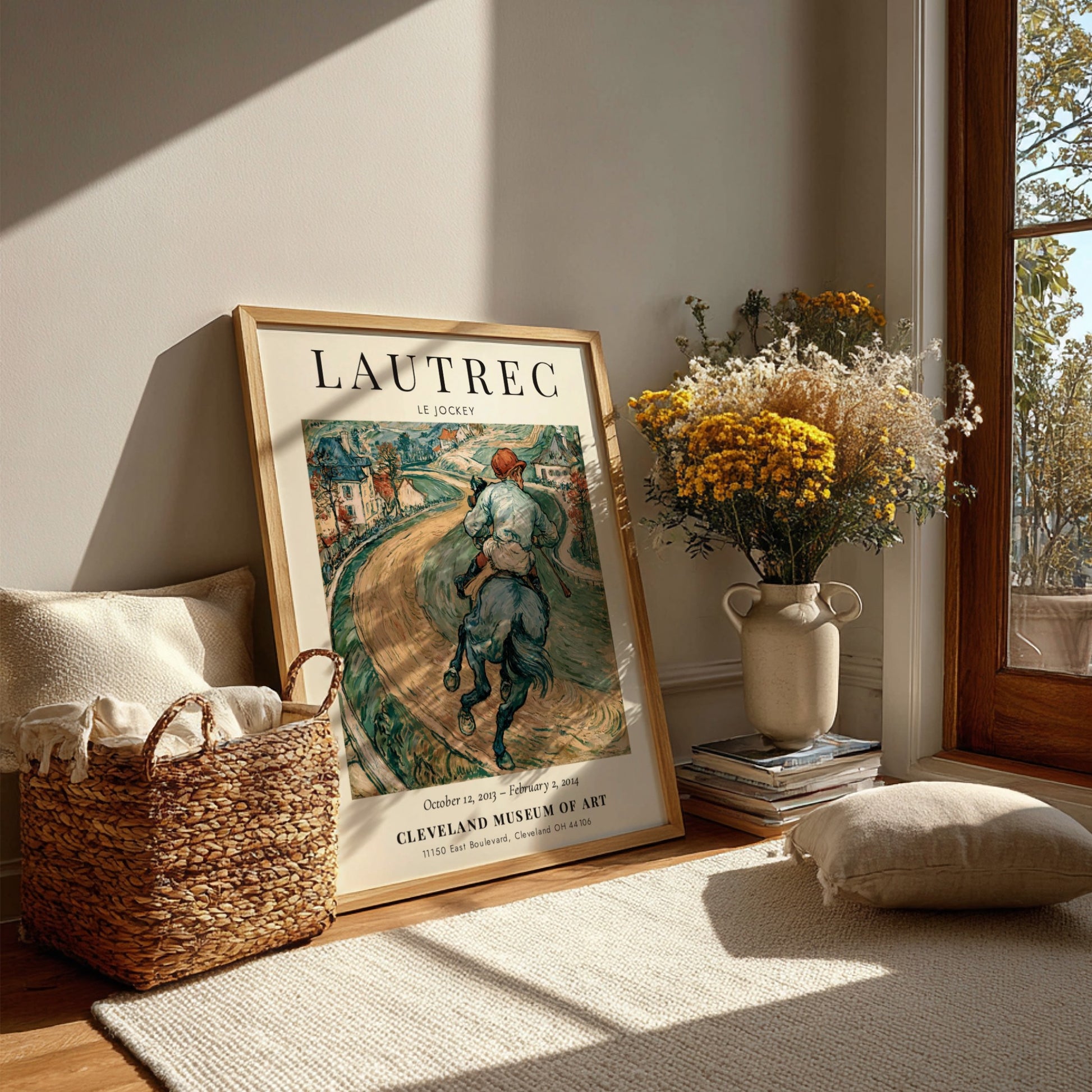 Le Jockey poster featuring vibrant colors and dynamic movement, Toulouse-Lautrec wall art