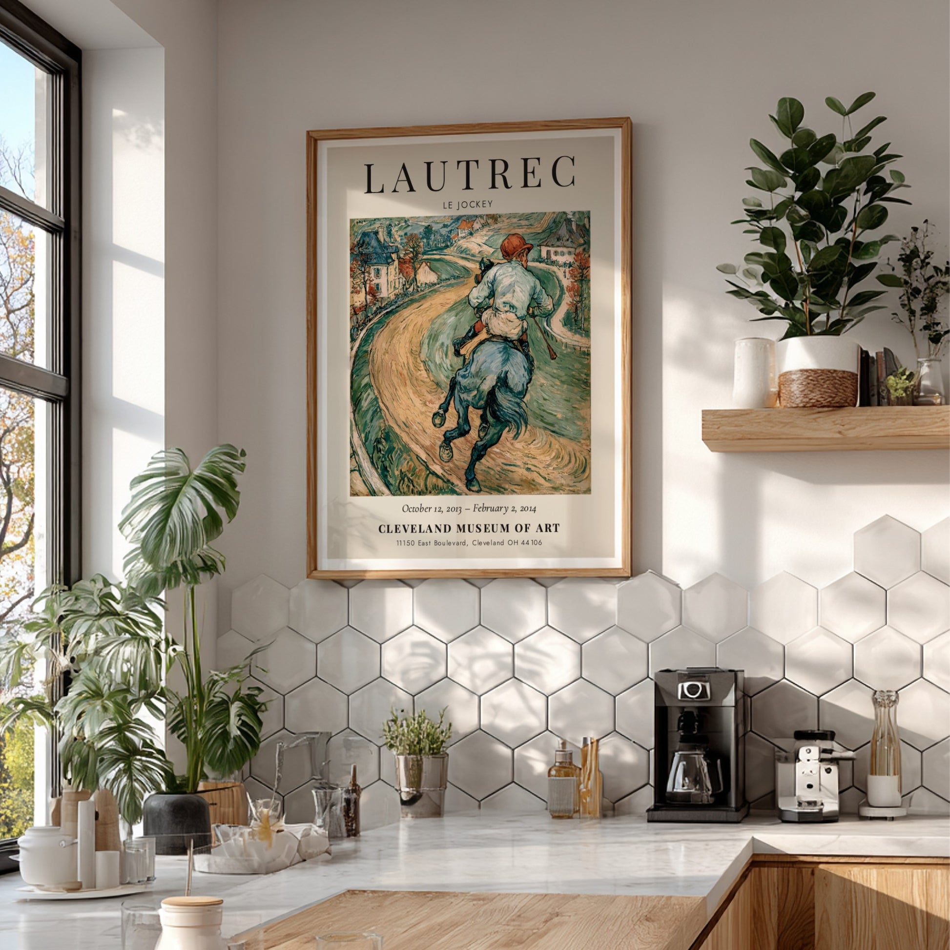 Le Jockey poster featuring vibrant colors and dynamic movement, Toulouse-Lautrec wall art