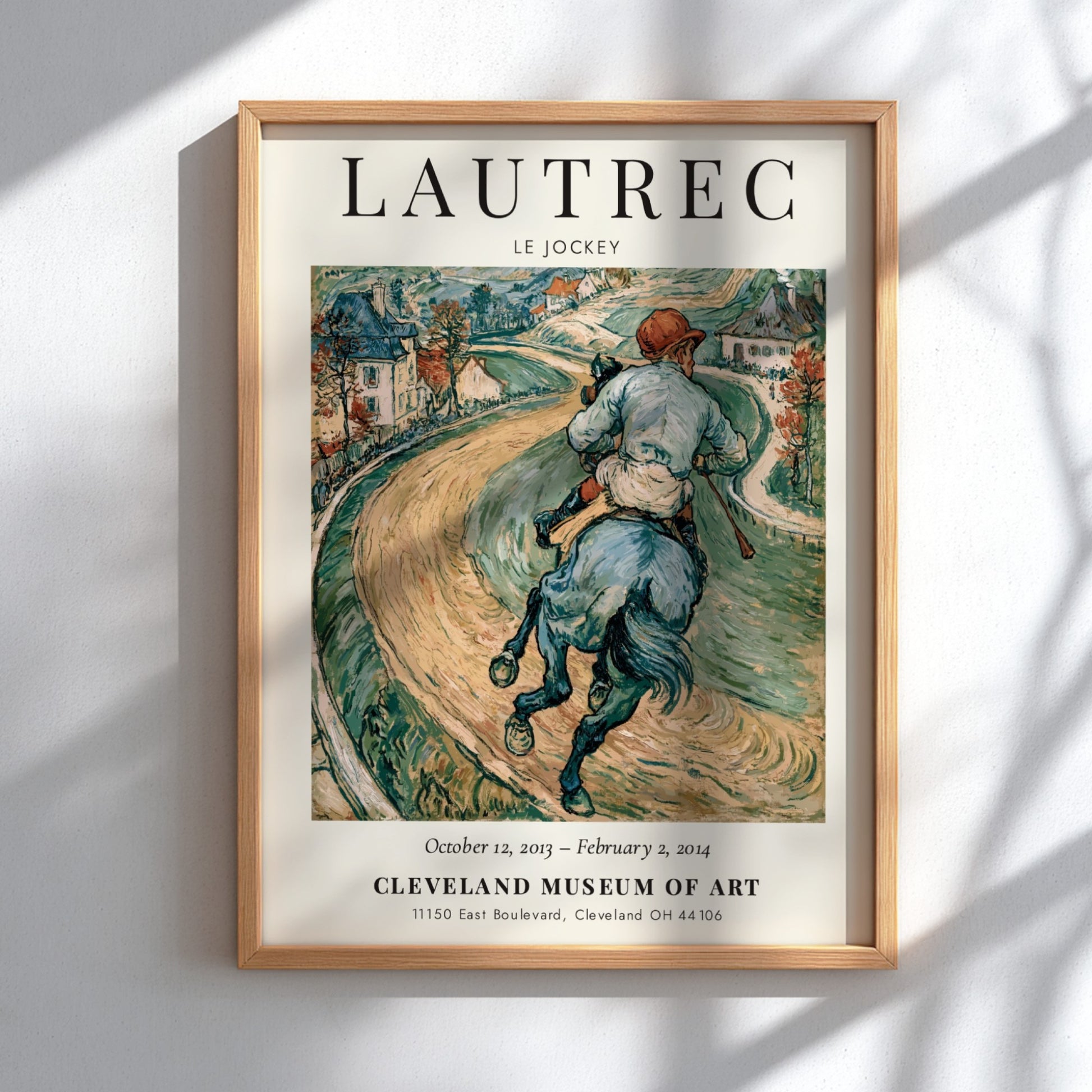 Le Jockey poster featuring vibrant colors and dynamic movement, Toulouse-Lautrec wall art