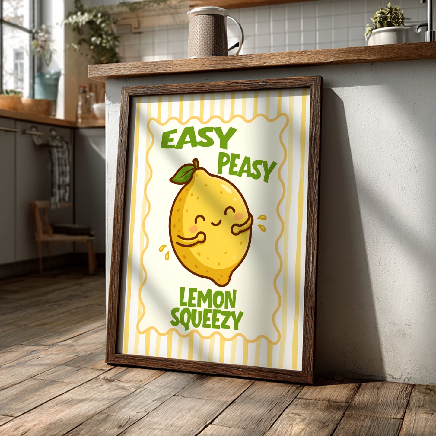 Lemon - Easy Peasy Lemon Squeezy - Kitchen Wall Art