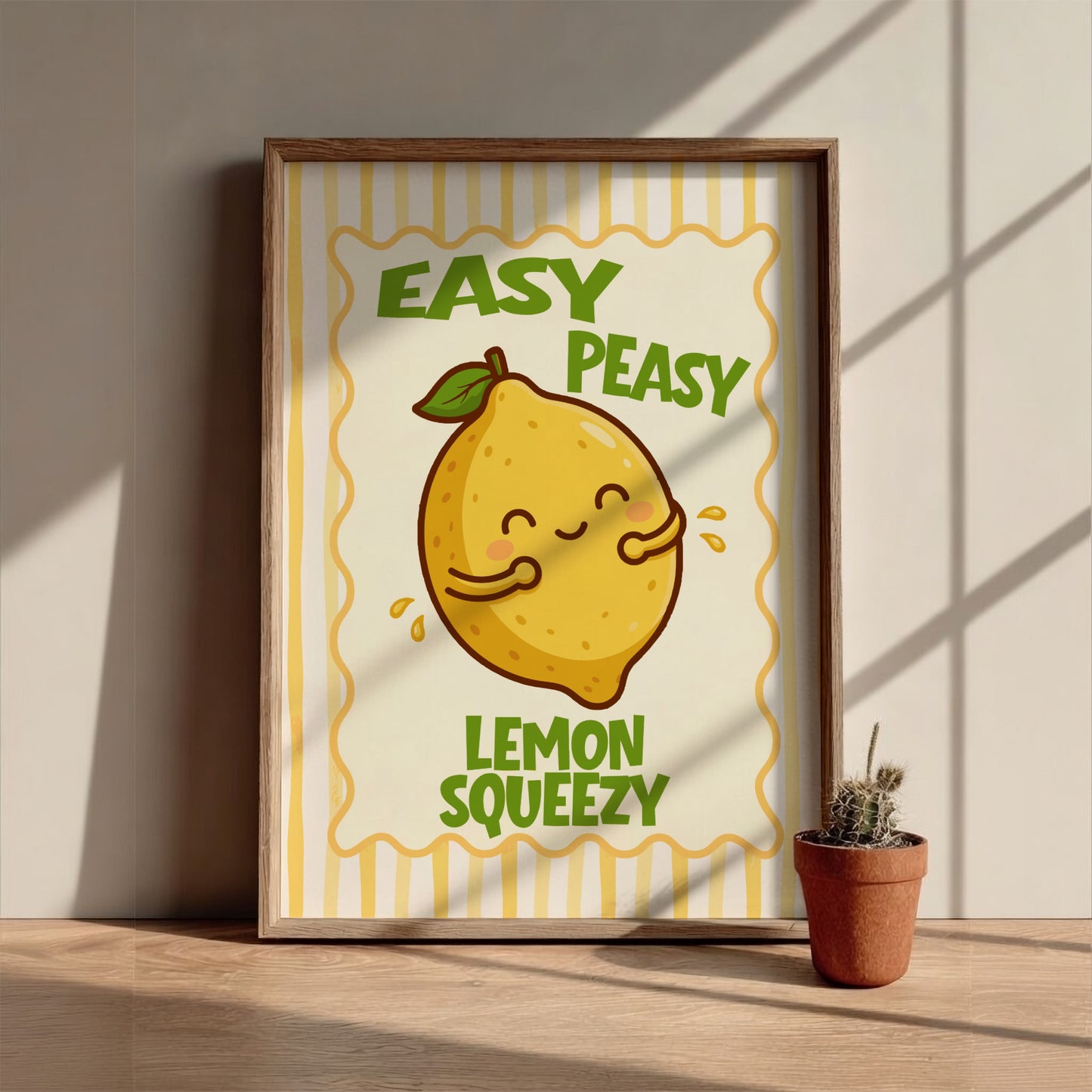 Lemon - Easy Peasy Lemon Squeezy - Kitchen Wall Art
