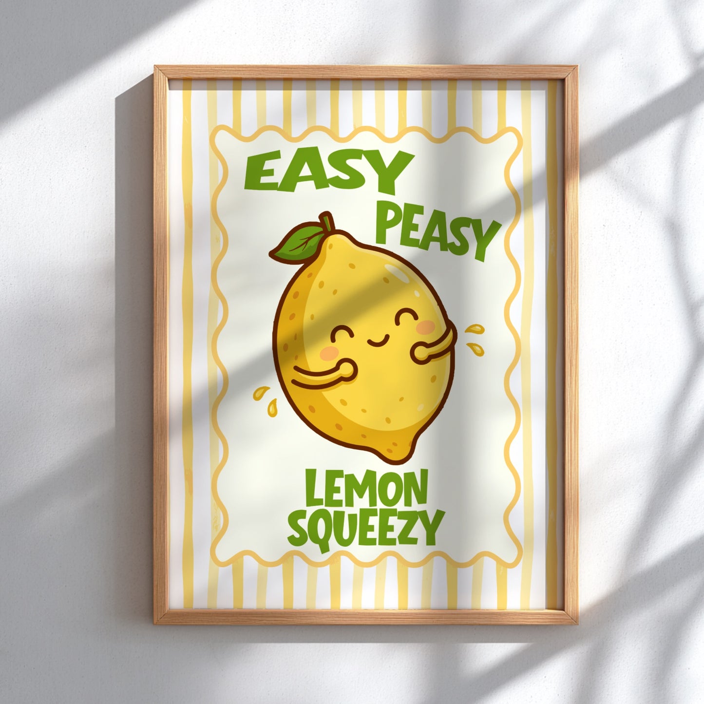 Lemon - Easy Peasy Lemon Squeezy - Kitchen Wall Art