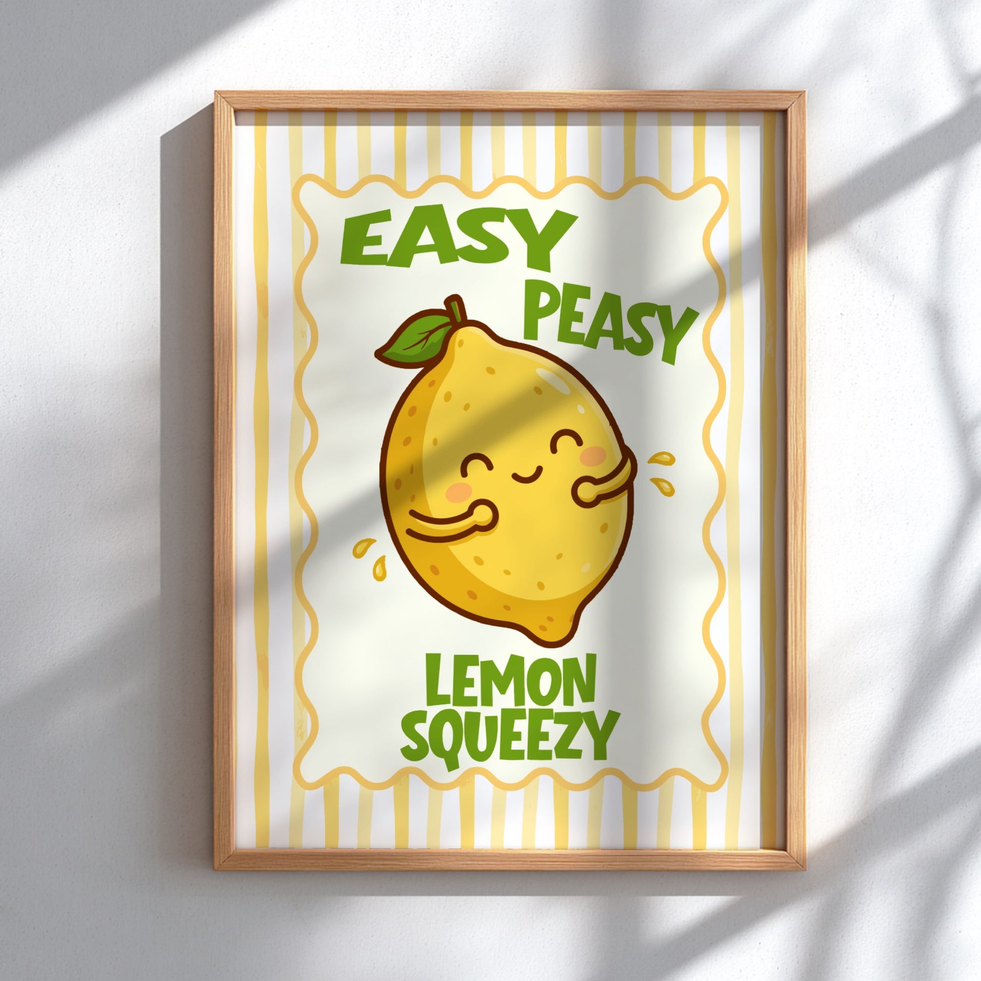 Lemon - Easy Peasy Lemon Squeezy - Kitchen Wall Art