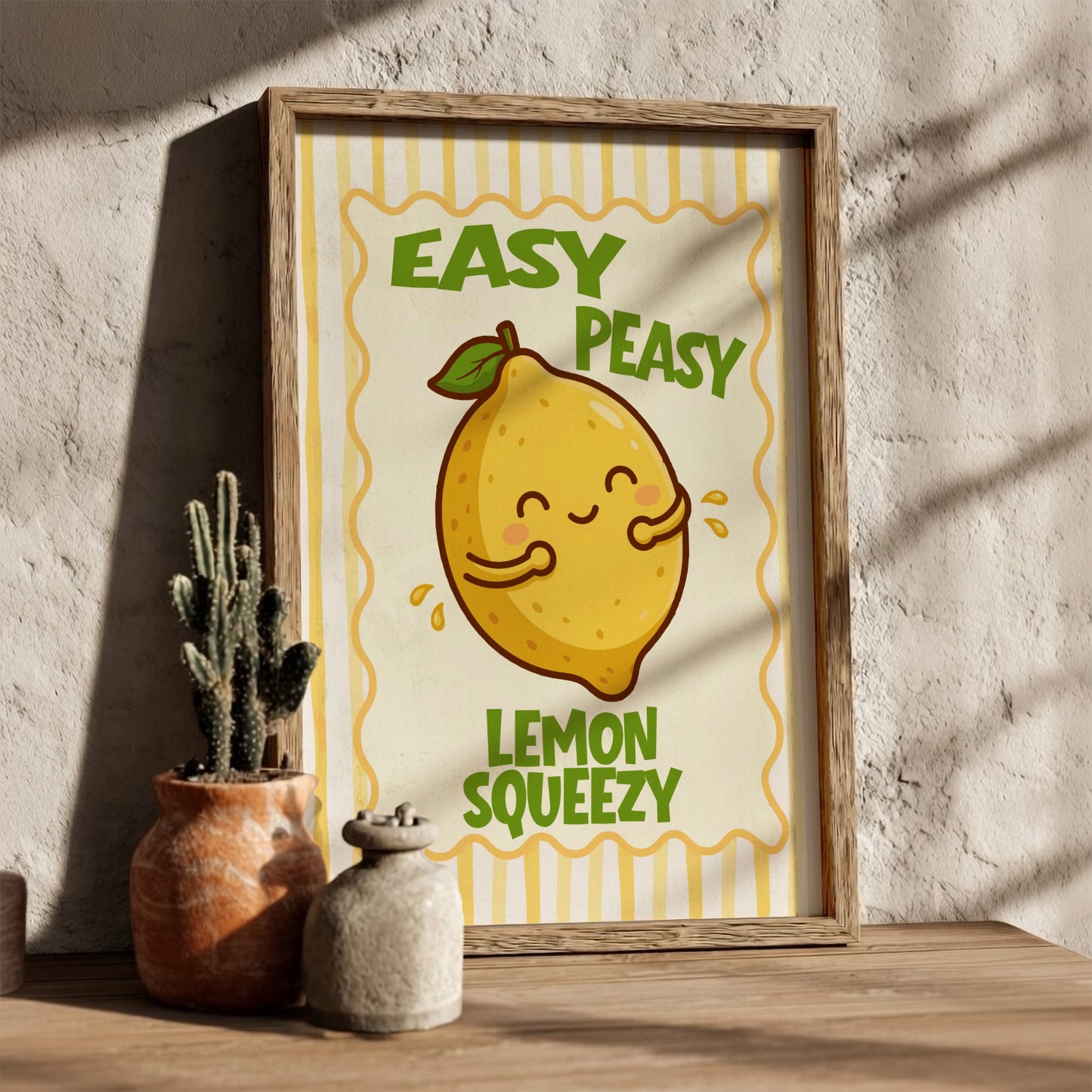 Lemon - Easy Peasy Lemon Squeezy - Kitchen Wall Art