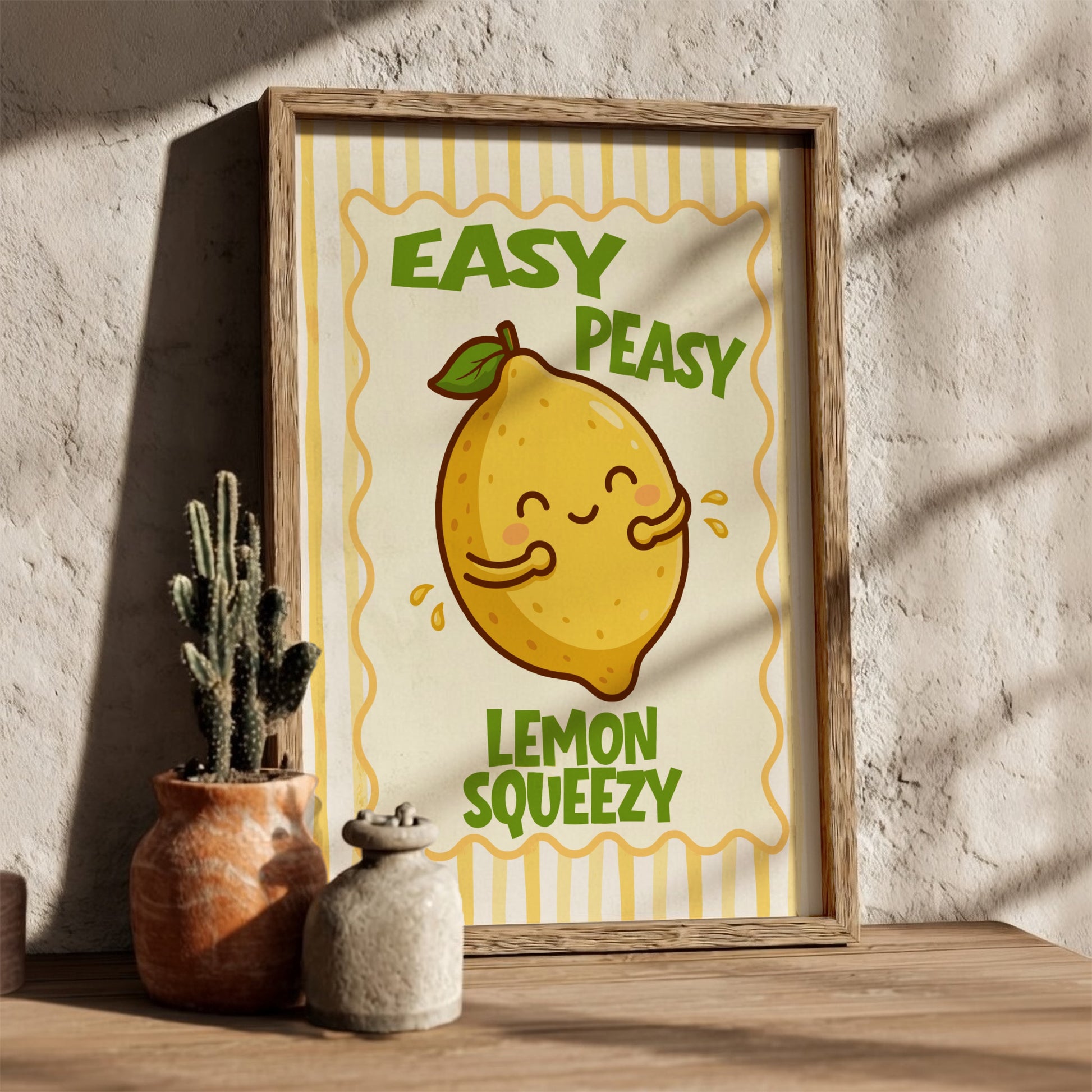 Lemon - Easy Peasy Lemon Squeezy - Kitchen Wall Art