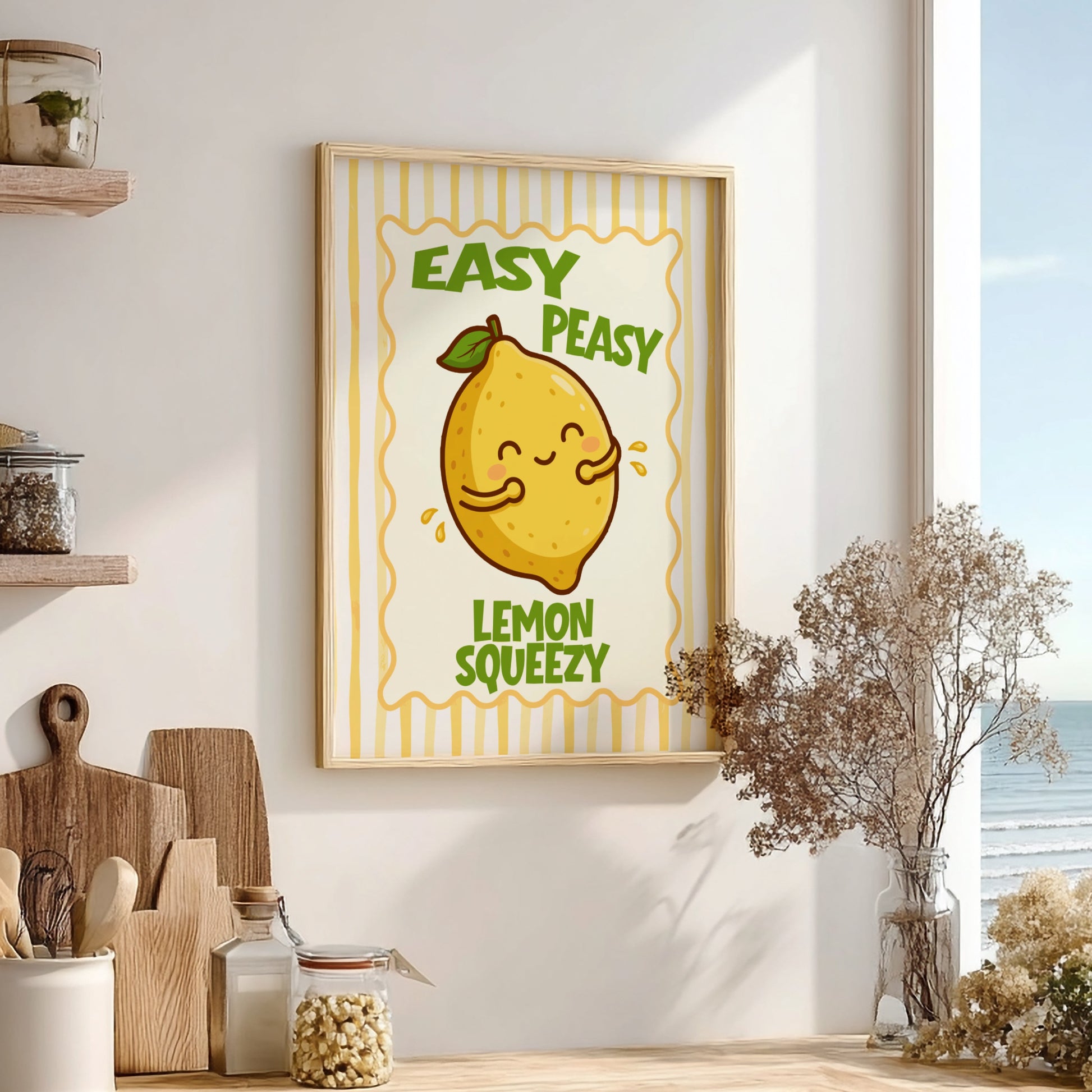 Lemon - Easy Peasy Lemon Squeezy - Kitchen Wall Art