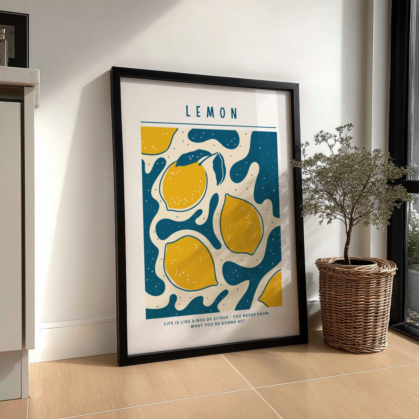 Lemon Poster - Fresh Citrus Fruit Wall Art Print