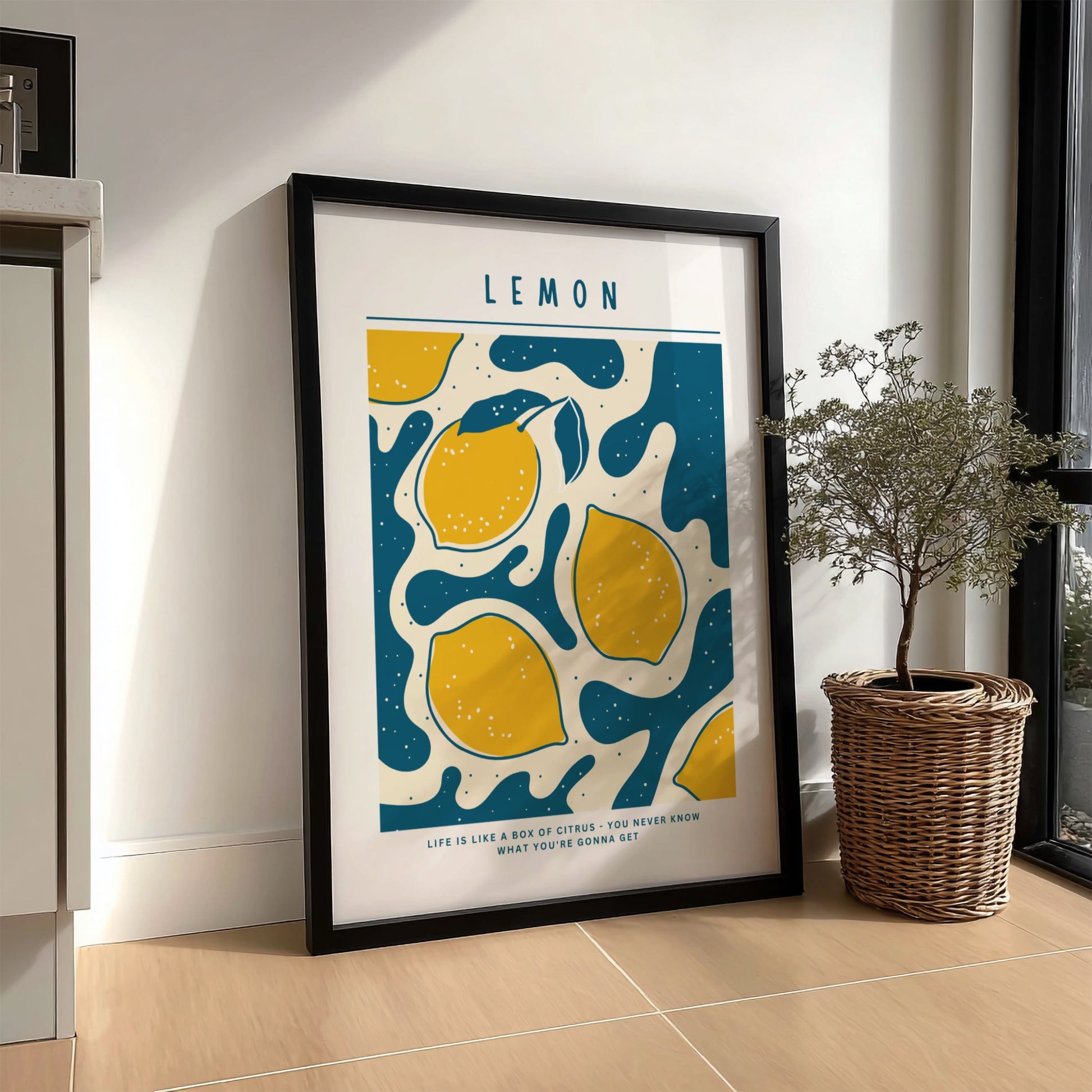 Lemon Poster - Fresh Citrus Fruit Wall Art Print