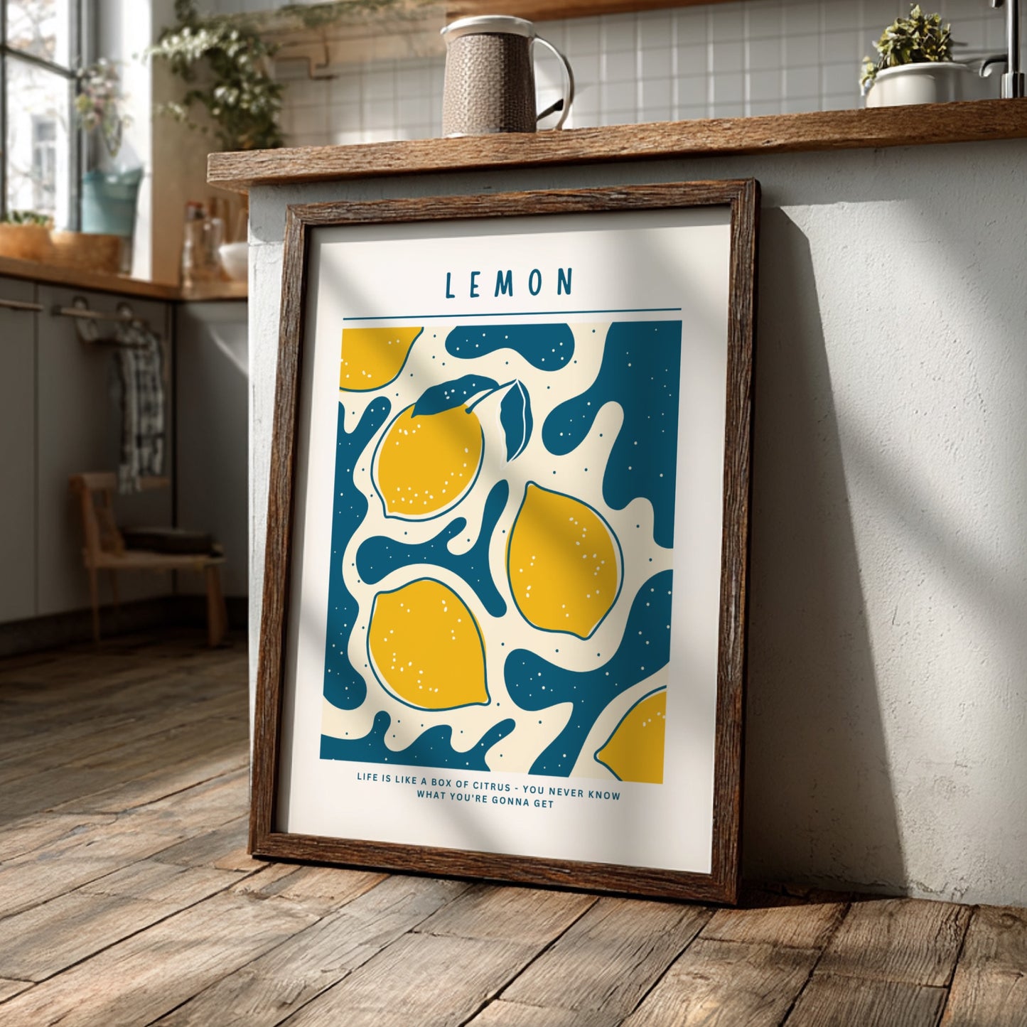 Lemon Poster - Fresh Citrus Fruit Wall Art Print