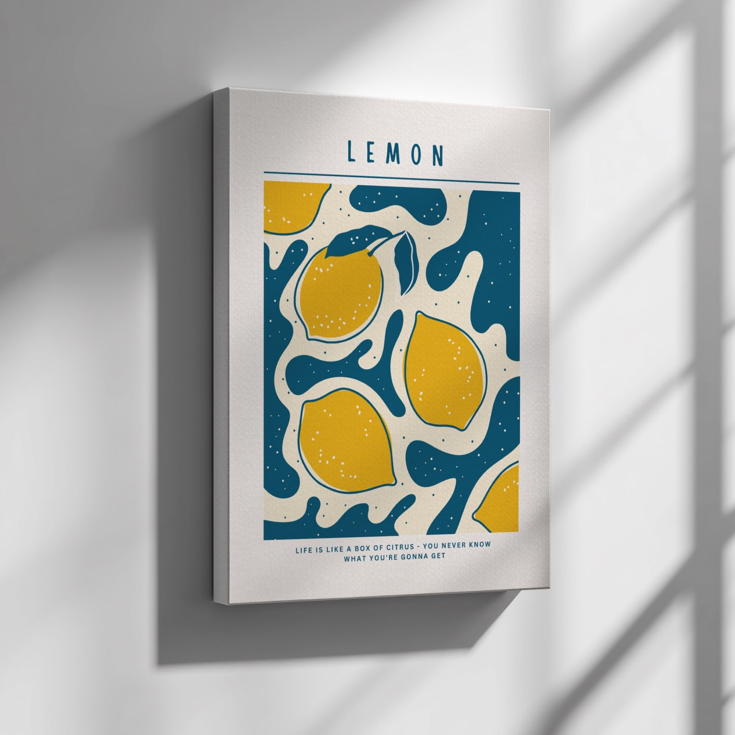 Lemon Poster - Fresh Citrus Fruit Wall Art Print