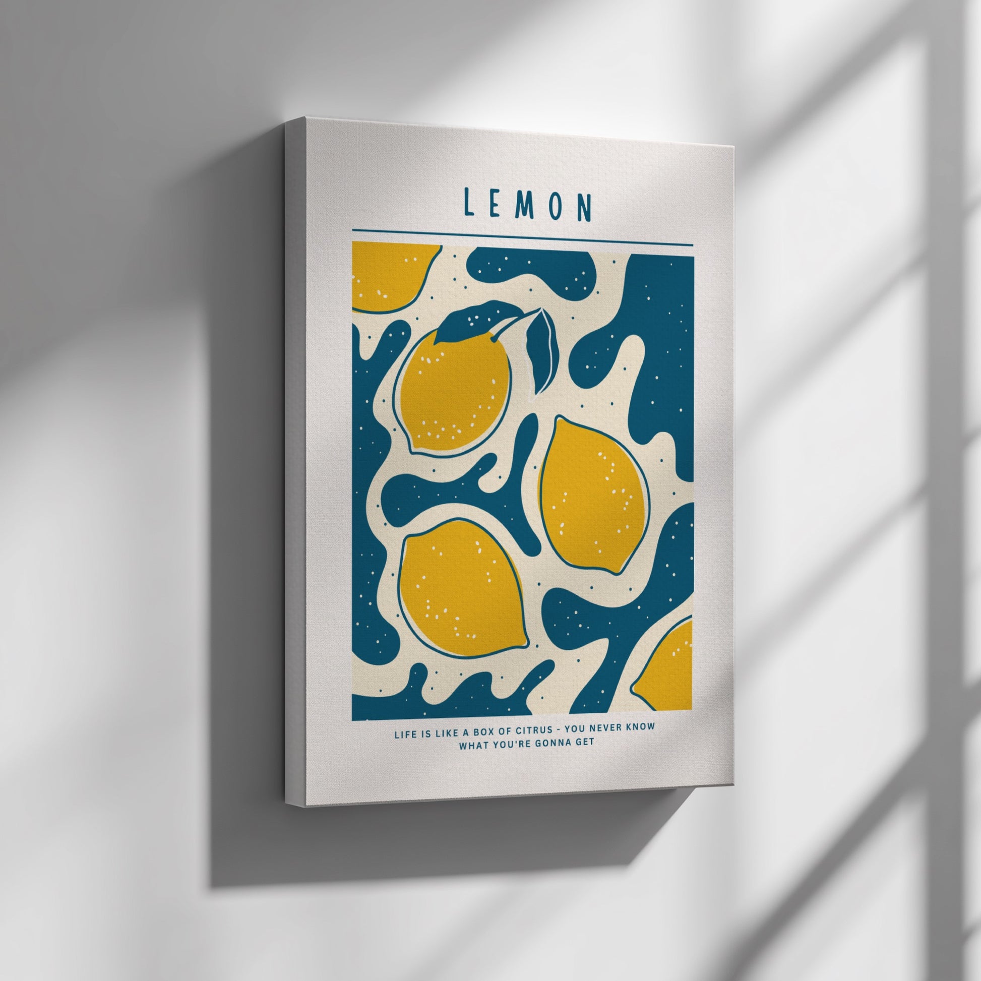 Lemon Poster - Fresh Citrus Fruit Wall Art Print