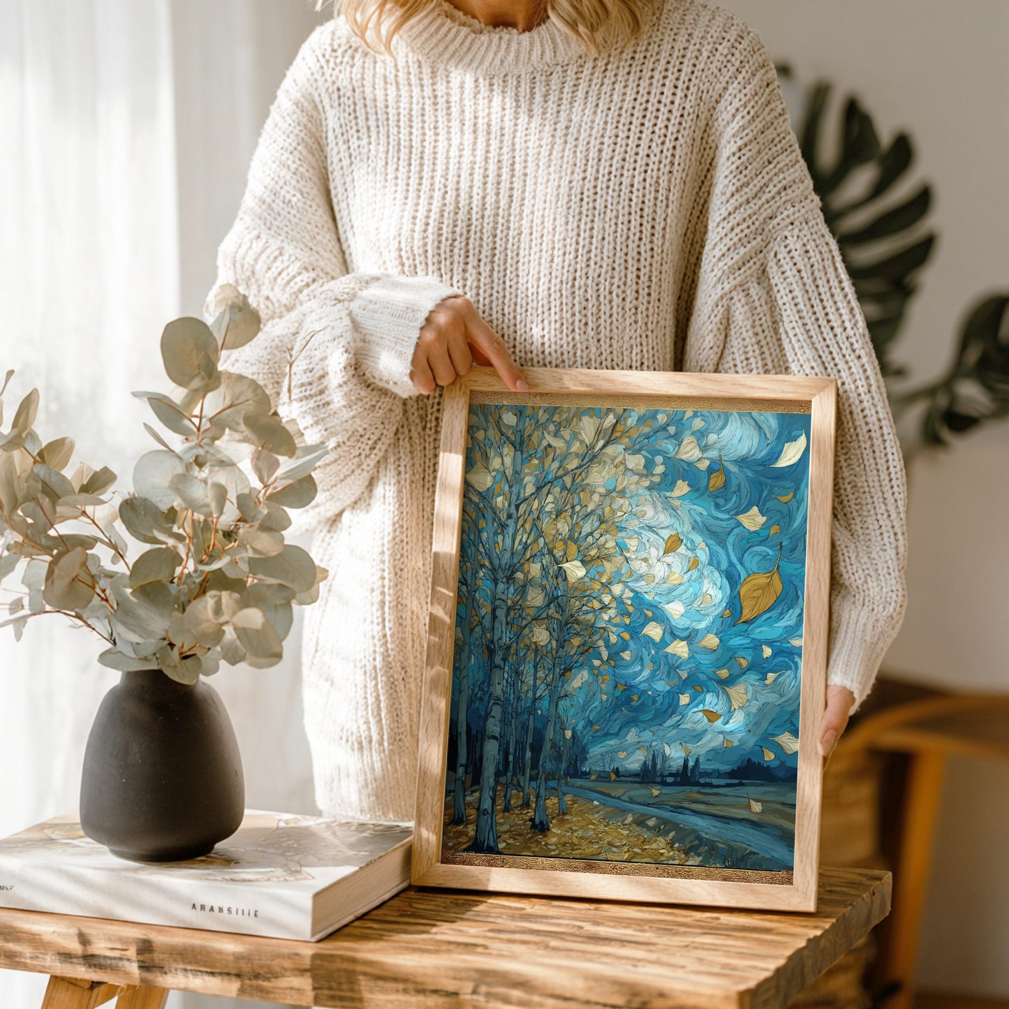 Let Go - Autumn Leaves and Soft Falling Motion Landscape Wall Art