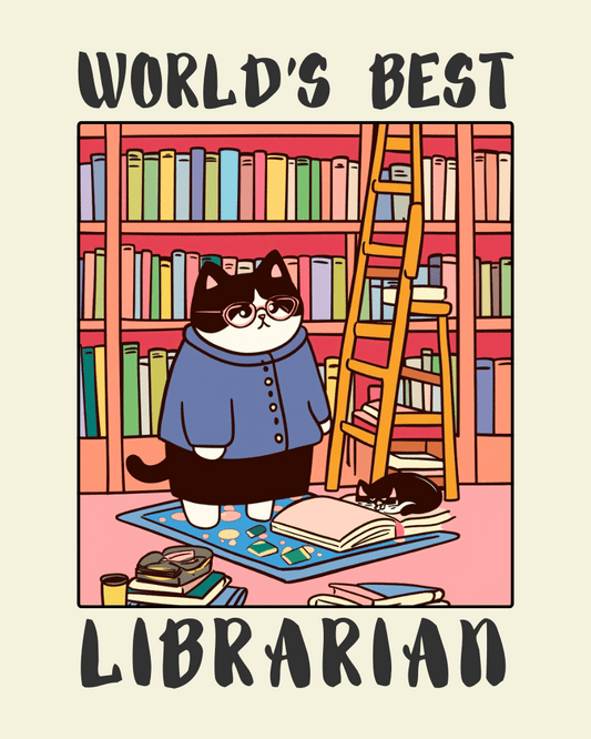 World's best Librarian Poster - Funny Gifts for Librarians