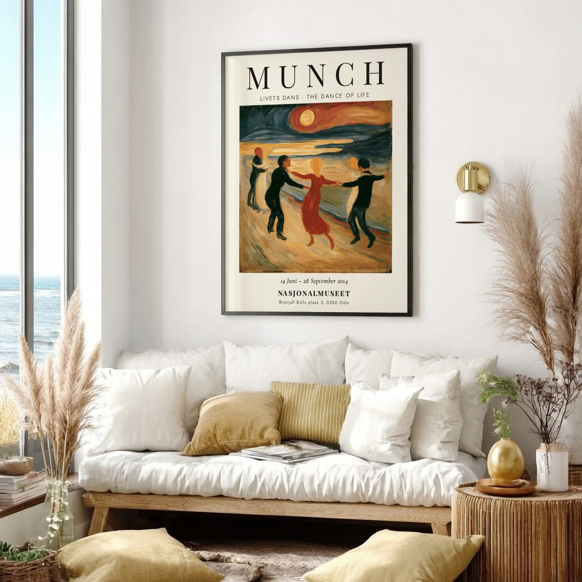 Edvard Munch poster featuring Livets Dans with vibrant colors and expressive style