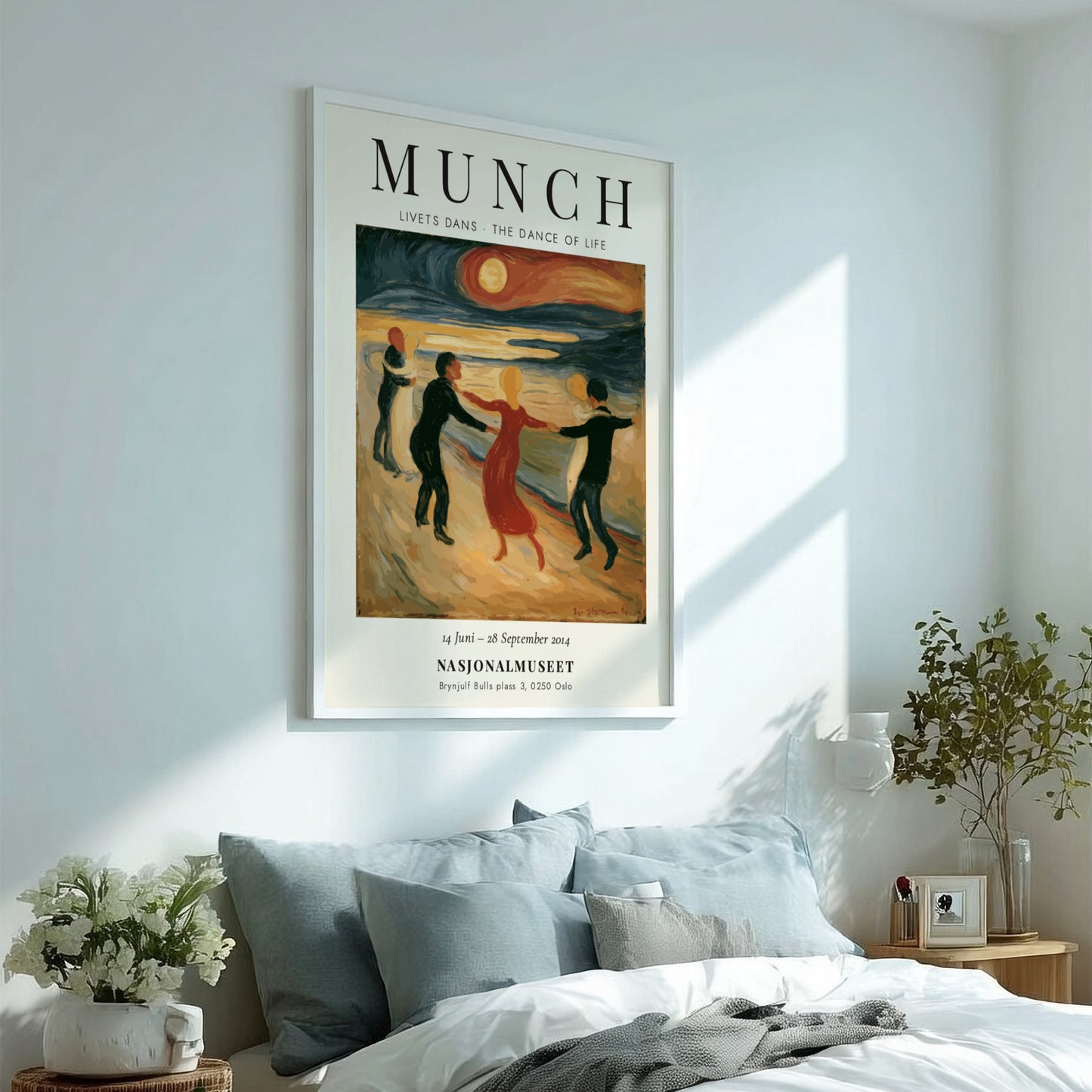 Edvard Munch poster featuring Livets Dans with vibrant colors and expressive style