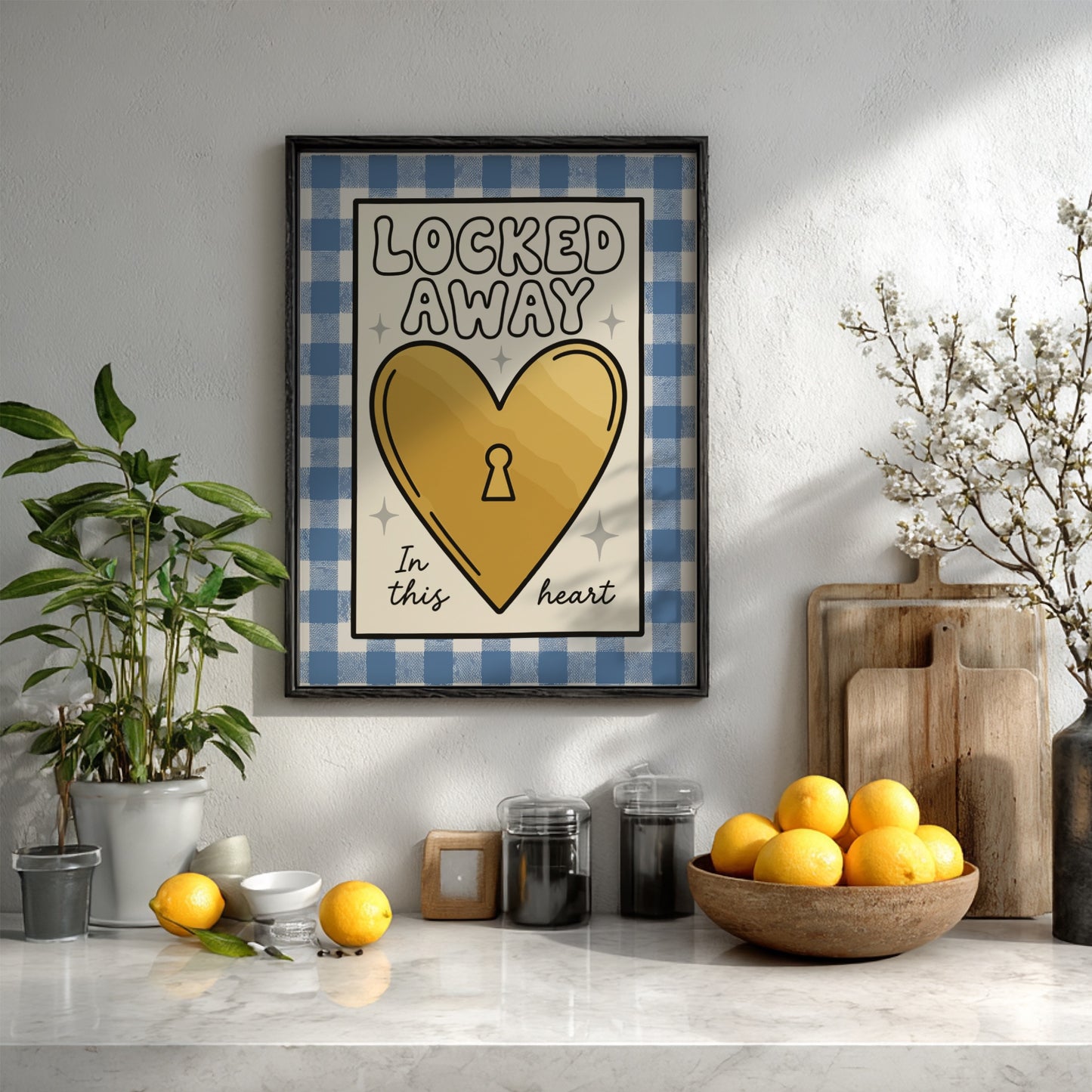 Locked Away - Minimalist Solitude & Do Not Disturb Wall Art