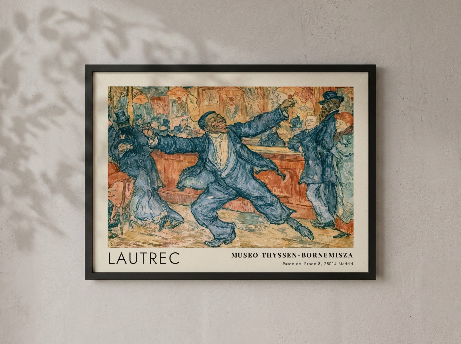 Wall art poster featuring a Lautrec painting of a dancer in a tavern
