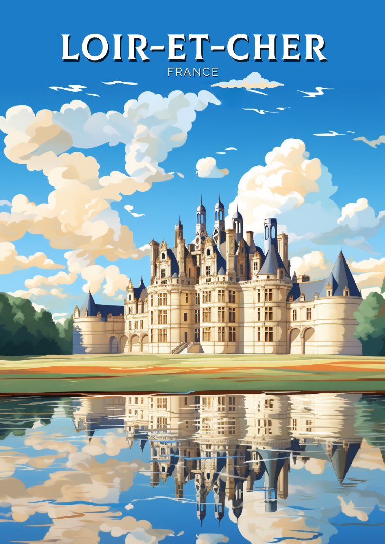 Europe LOIR-ET-CHER TRAVEL PRINT - FRANCE ARTWORK