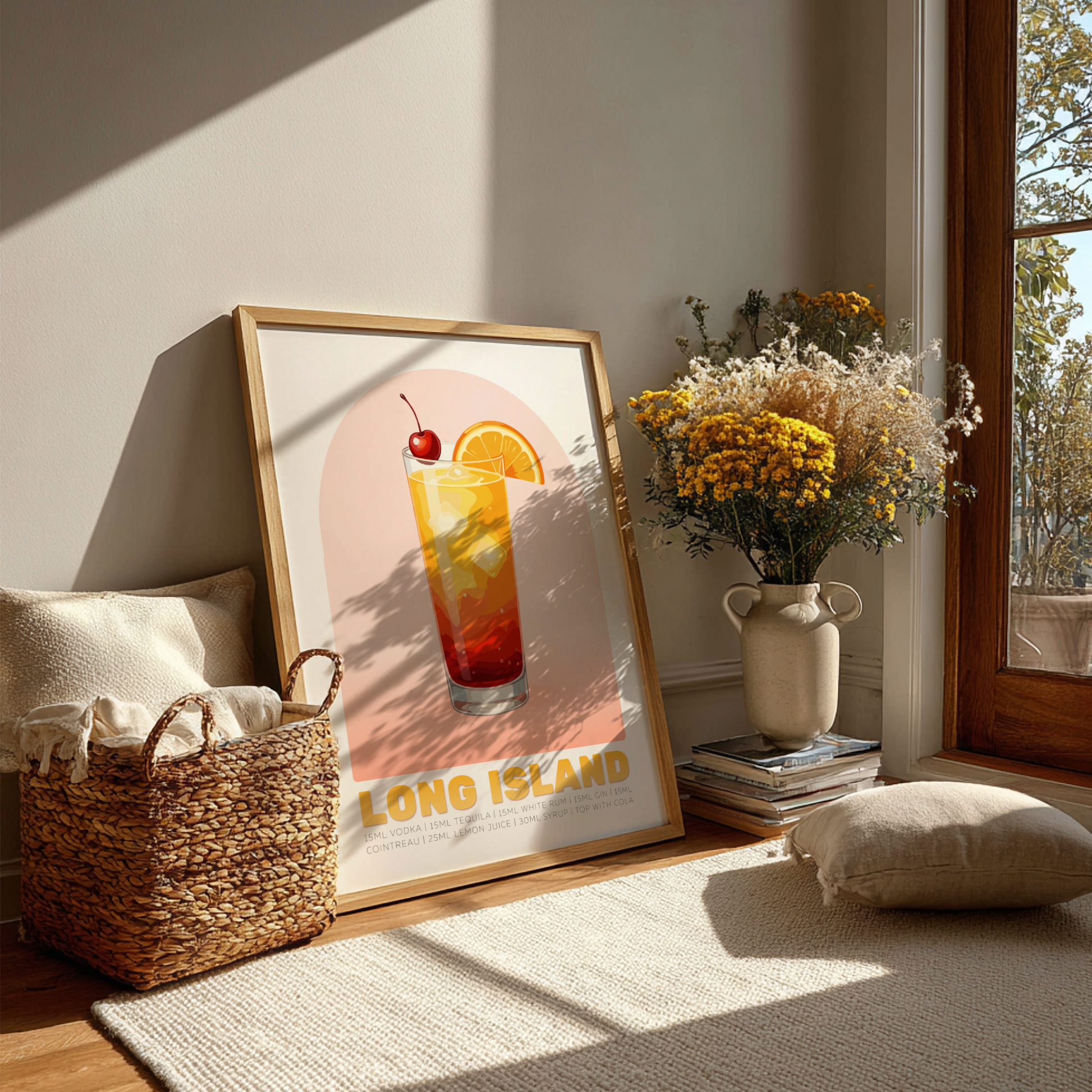 Long Island Ice Tea Cocktail Poster - Drinks Wall Art