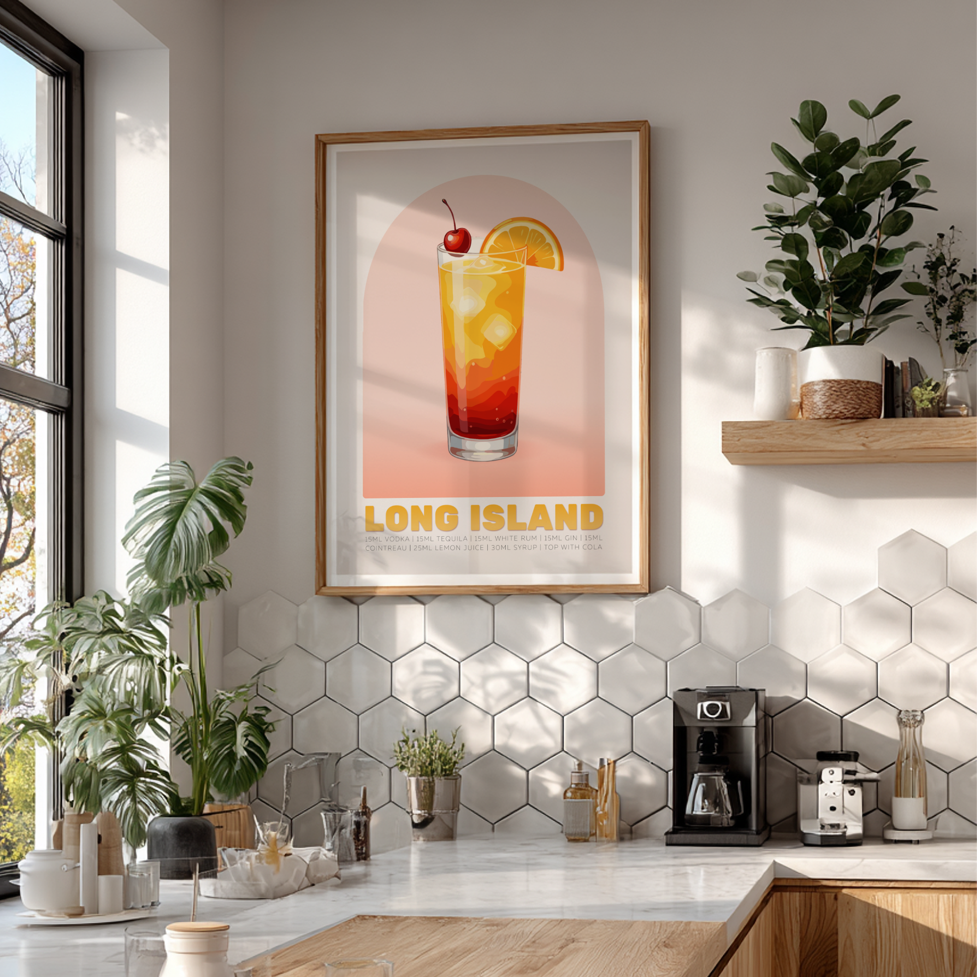Long Island Ice Tea Cocktail Poster - Drinks Wall Art