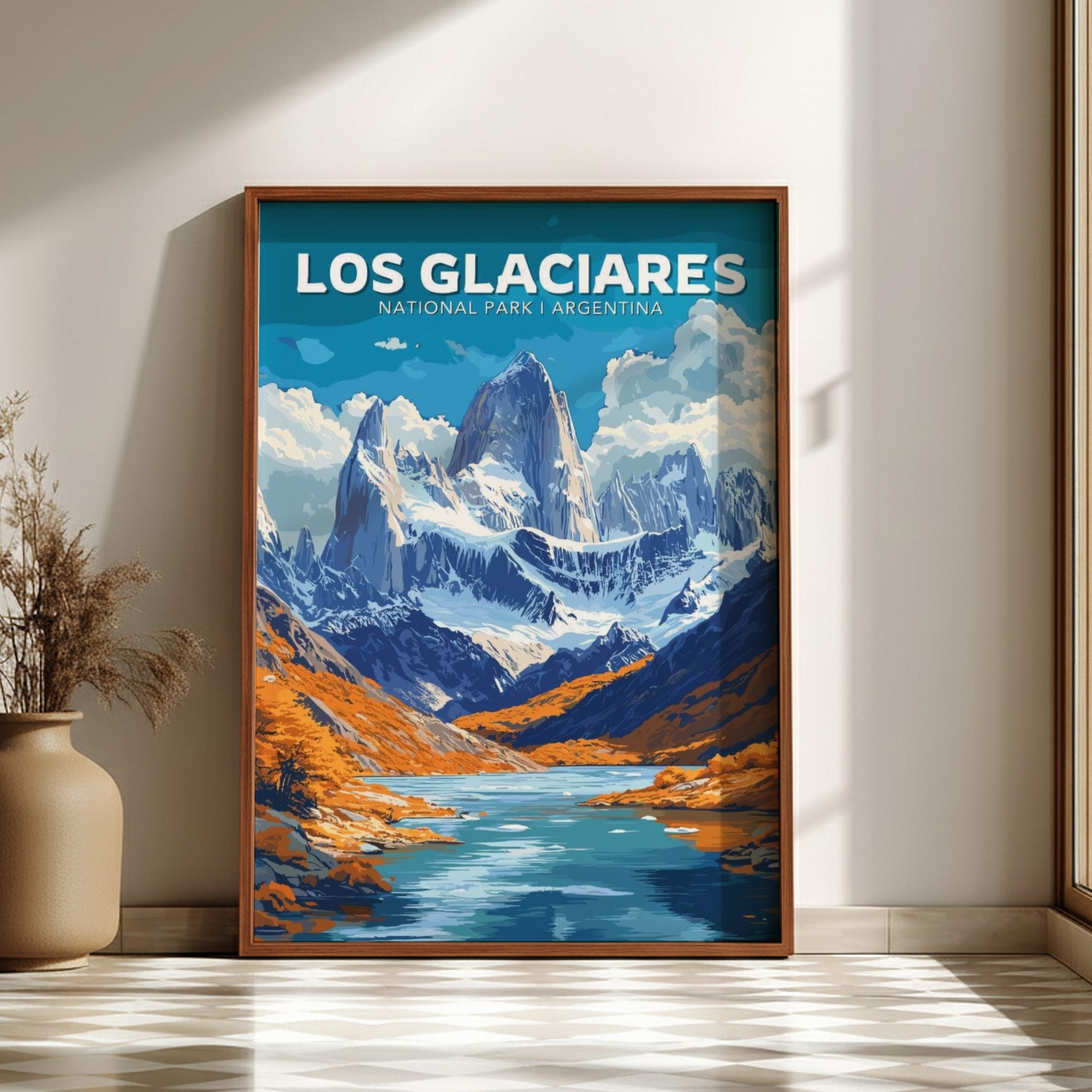 South America LOS GLACIARES POSTER - ARGENTINA NATIONAL PARK ARTWORK
