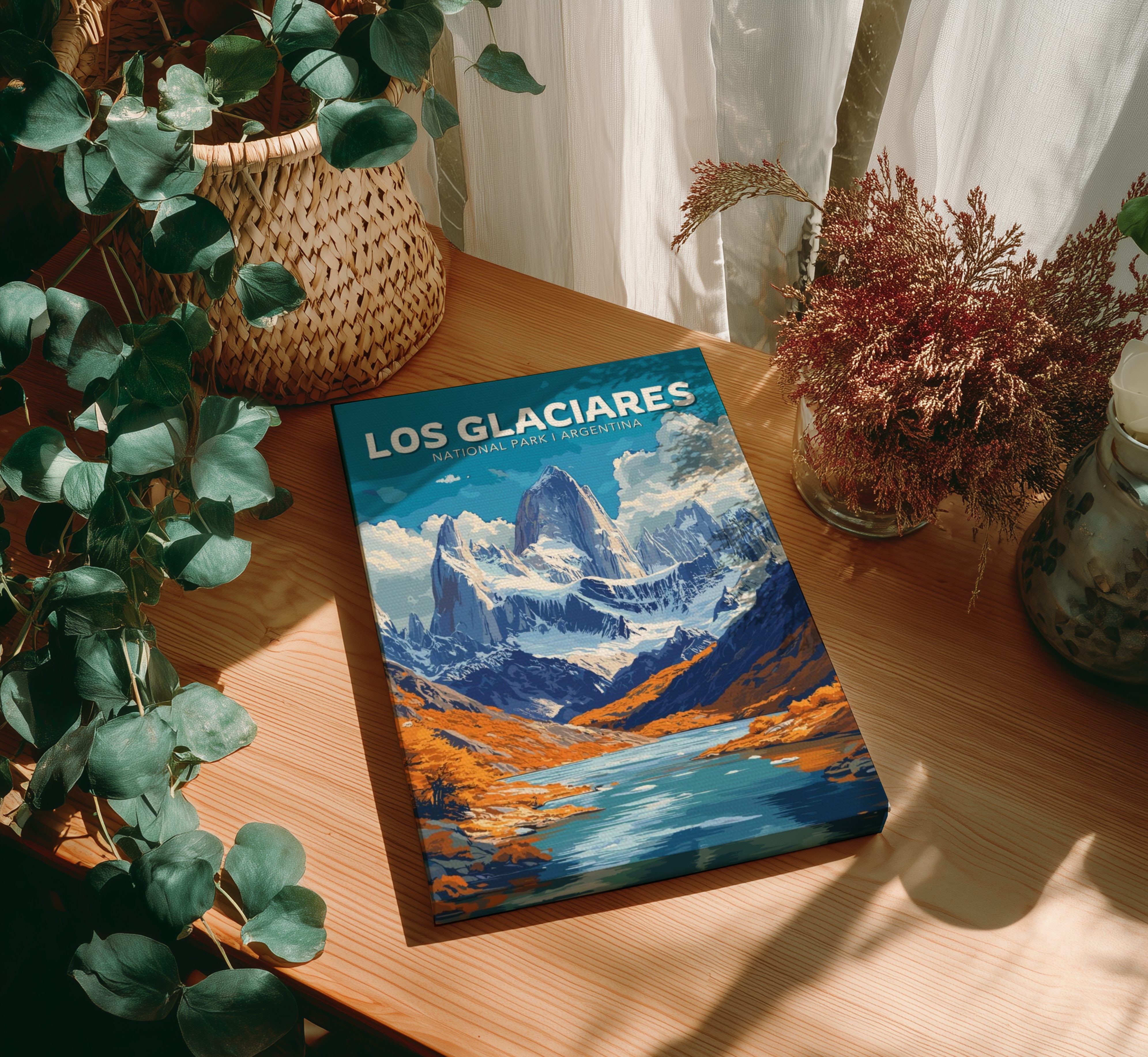 South America LOS GLACIARES POSTER - ARGENTINA NATIONAL PARK ARTWORK
