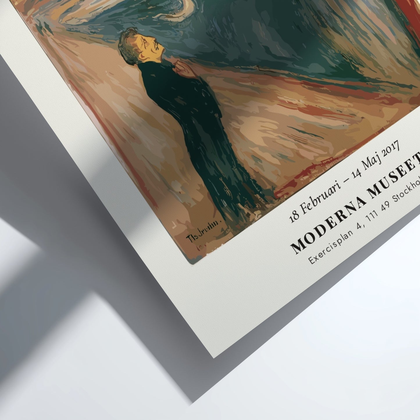 Edvard Munch poster featuring Løsrivelse Separation with swirling colors and expressionist style