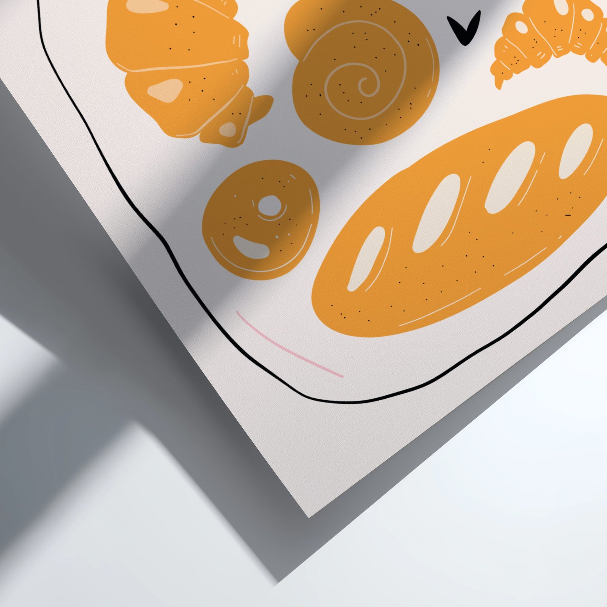 Illustration of bread on a white background