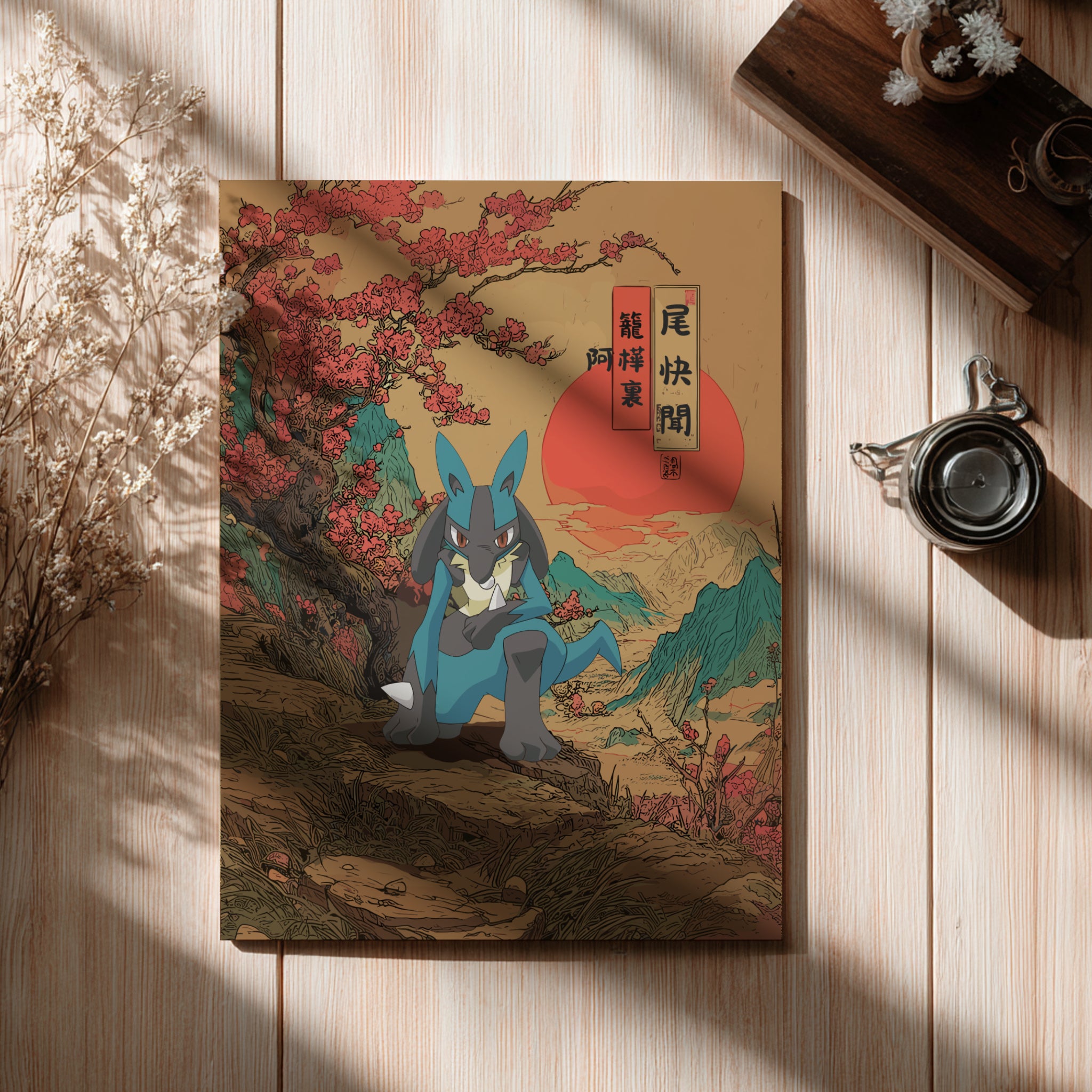 Lucario Pokémon Japanese Style Wall Art Print – Brighton Posters