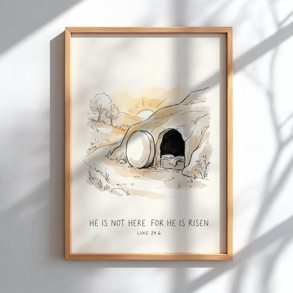 He Is Not Here For He Is Risen Easter Poster – Brighton Posters