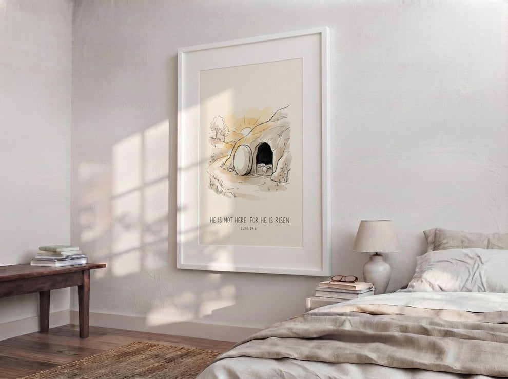 Easter He Is Risesn He Is Not Here For He Is Risen Easter Poster – Brighton Posters
