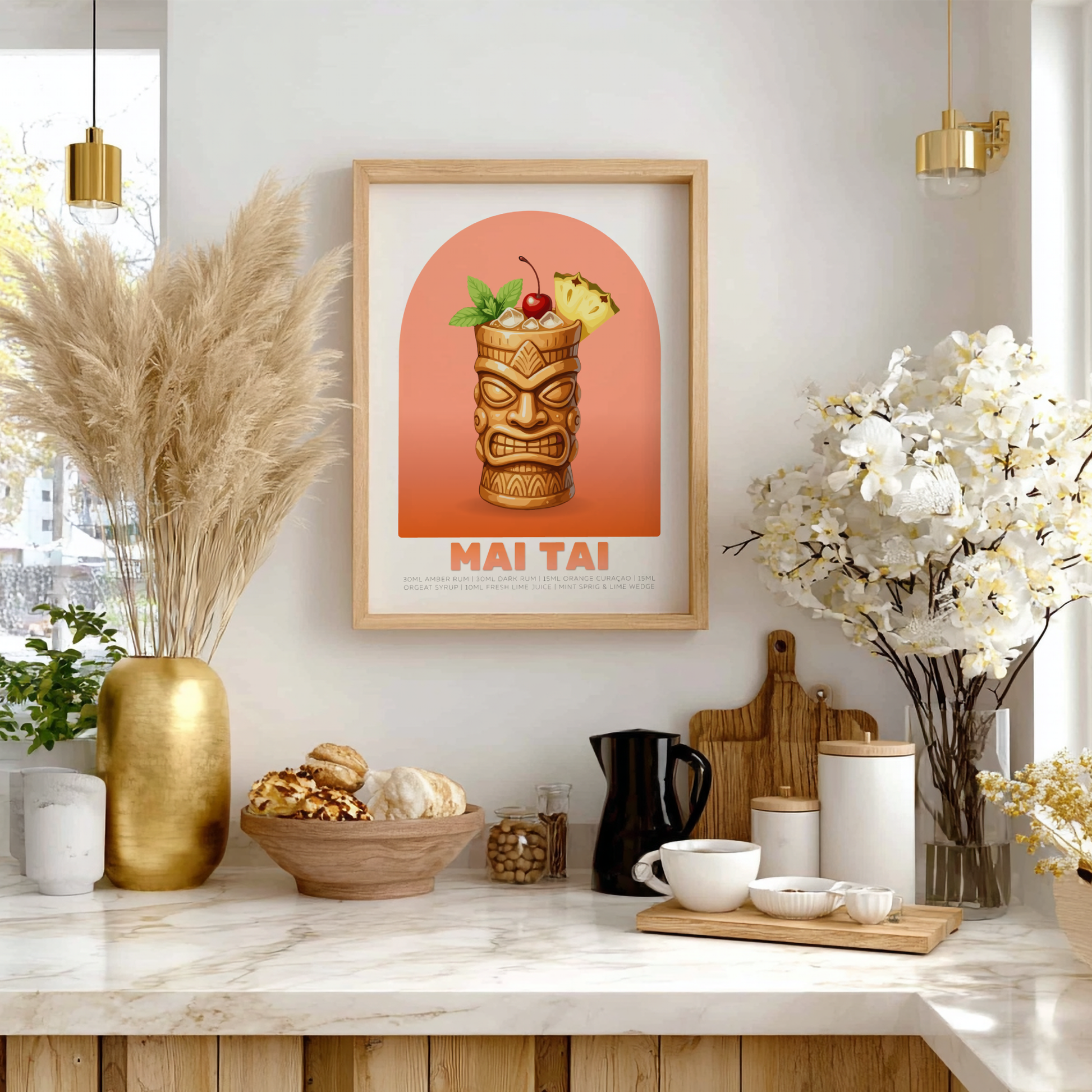 Mai Tai Cocktail Poster - Drinks Wall Art