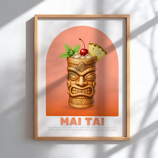 Mai Tai Cocktail Poster - Drinks Wall Art