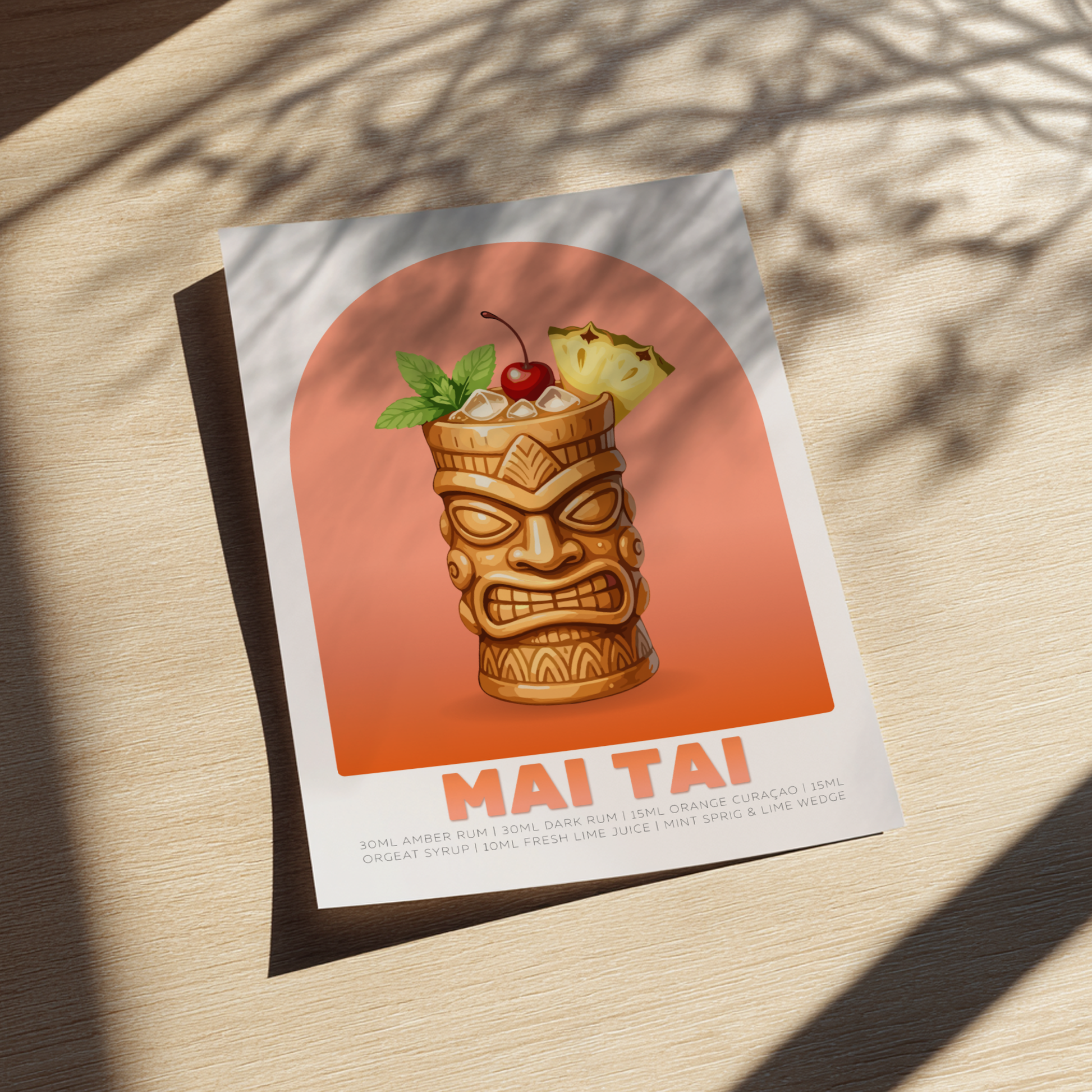 Mai Tai Cocktail Poster - Drinks Wall Art