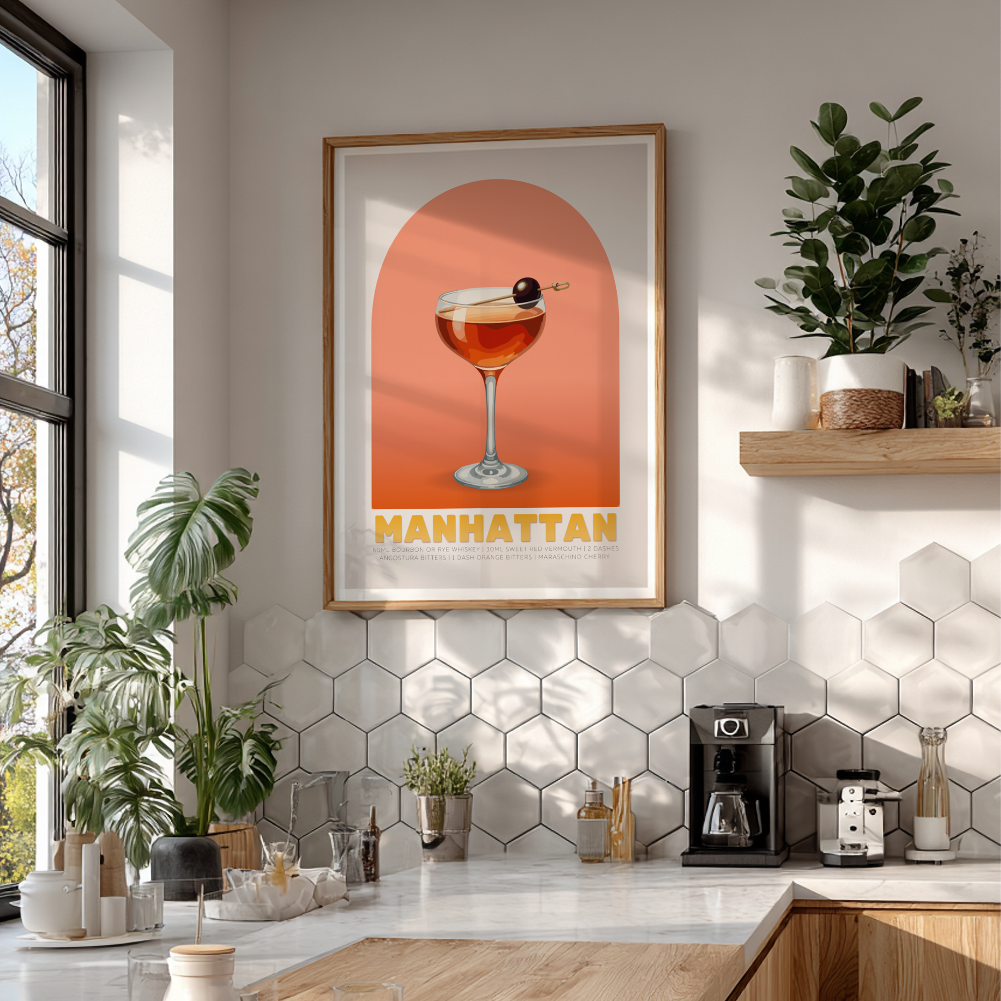 Manhattan Cocktail Poster - Drinks Wall Art