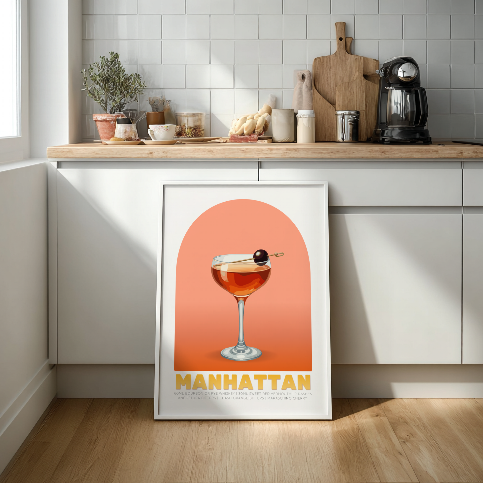 Manhattan Cocktail Poster - Drinks Wall Art