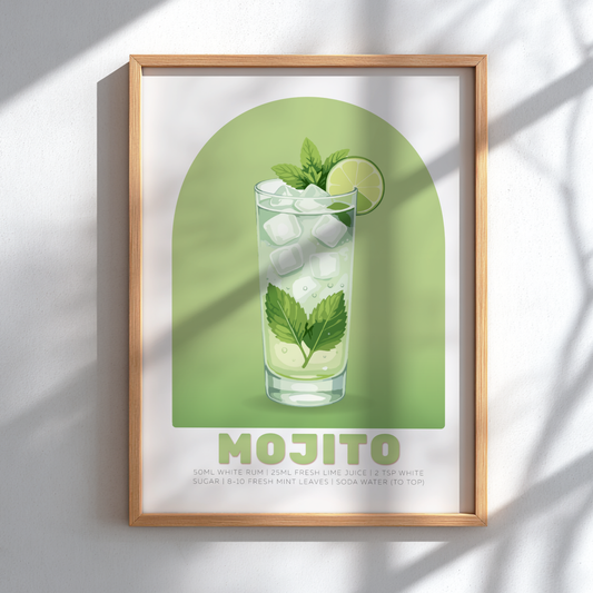 Mojito Cocktail Poster - Drinks Wall Art
