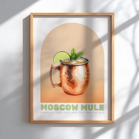 Moscow Mule Cocktail Poster - Drinks Wall Art
