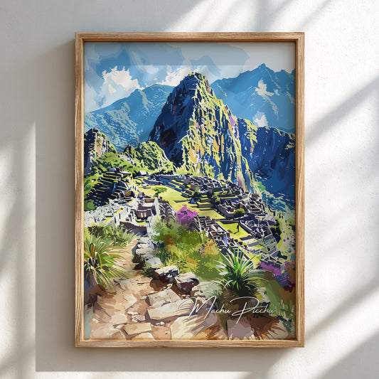 Machu Picchu travel poster