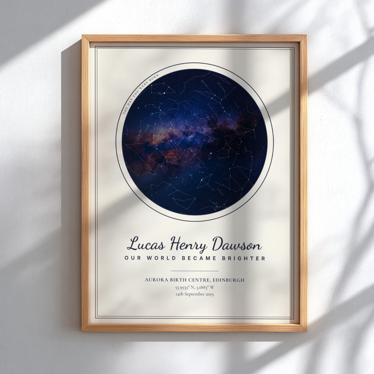 Personalised Day You Were Born Star Map
