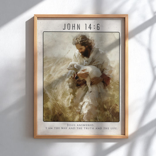 John 14:6: The Compass – Modern Minimalist Scripture Art