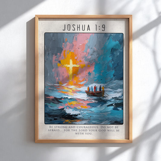 Joshua 1:9: The Command – Modern Minimalist Scripture Art