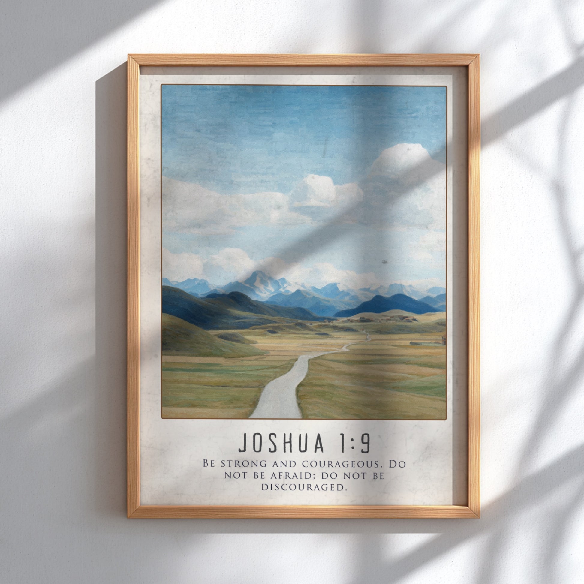 Joshua 1:9: The Vanguard – Modern Minimalist Scripture Art